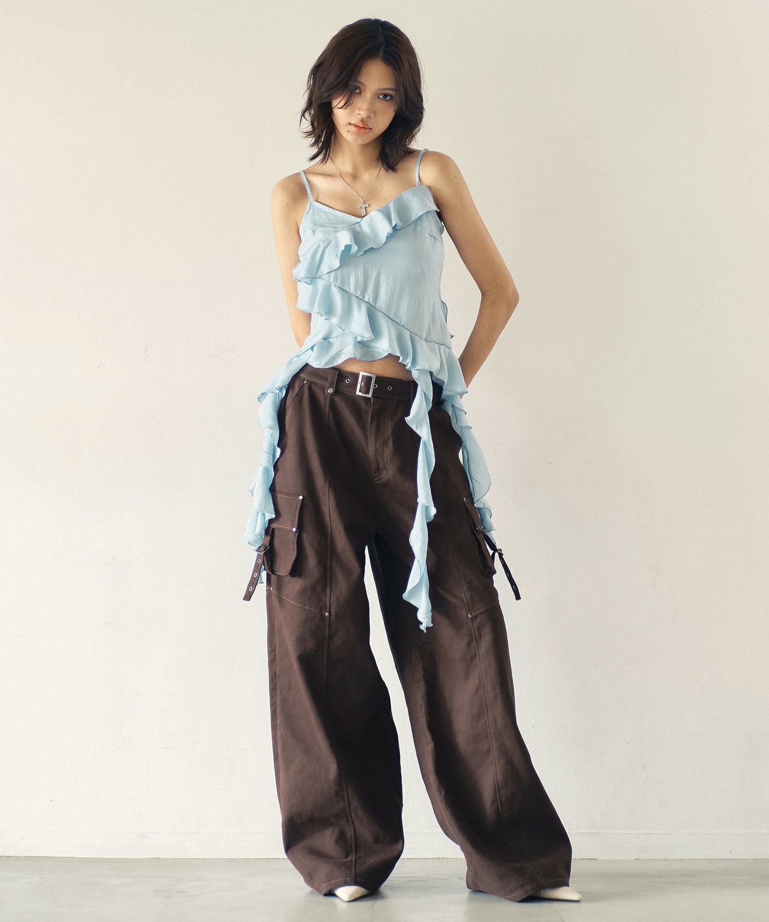 MODEL:170cm/COLOR:BROWN/SIZE:M