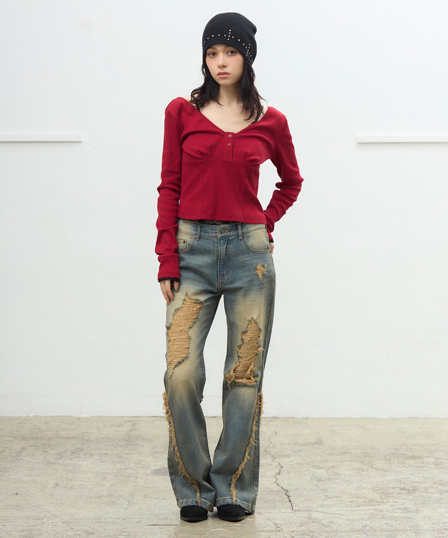 MODEL:163cm/COLOR:RED/SIZE:F