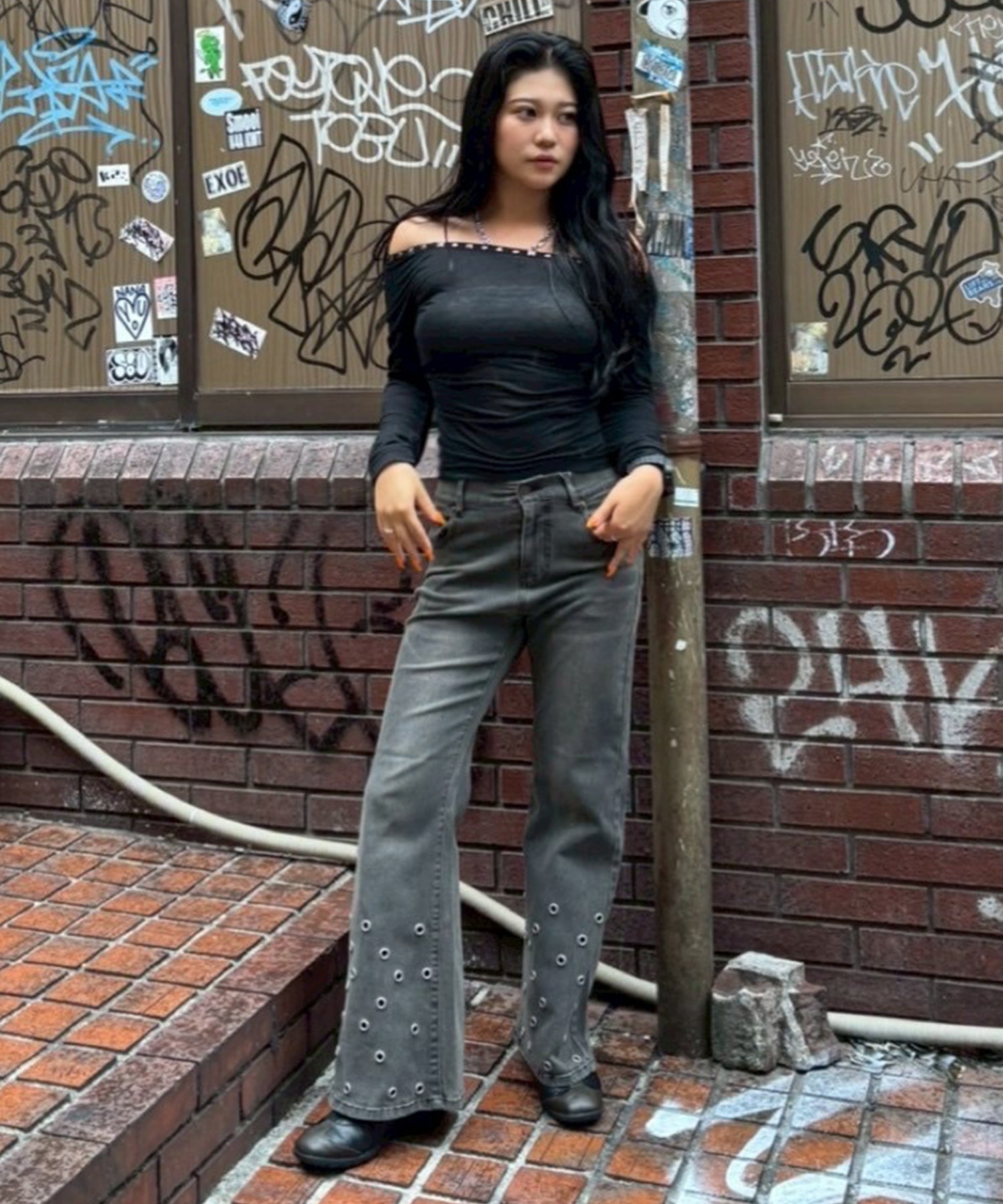 STAFF:154cm/COLOR:BLACK/SIZE:F