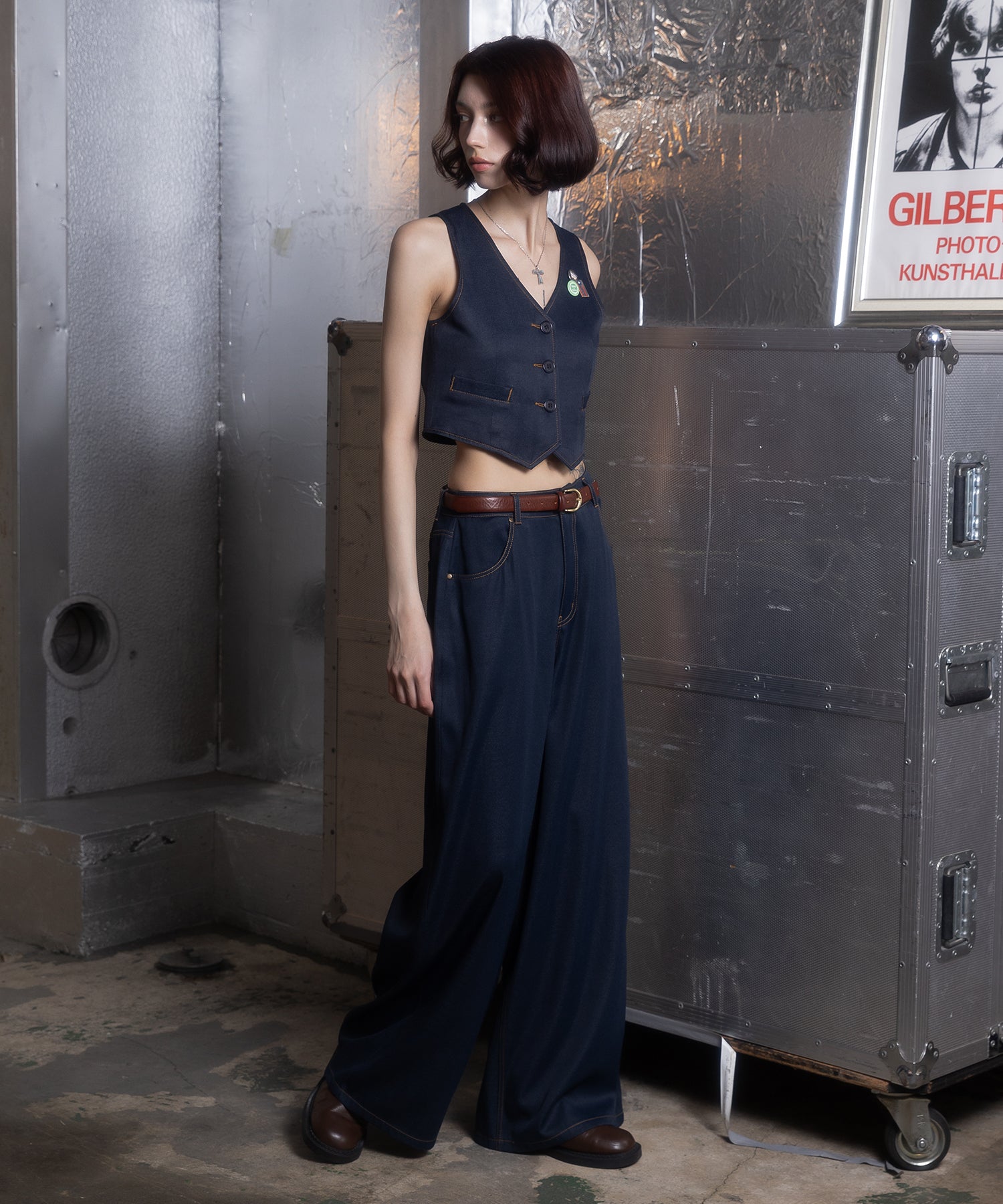 MODEL:172cm/COLOR:BLUE/SIZE:モデルサイズ着用［股下74cm］