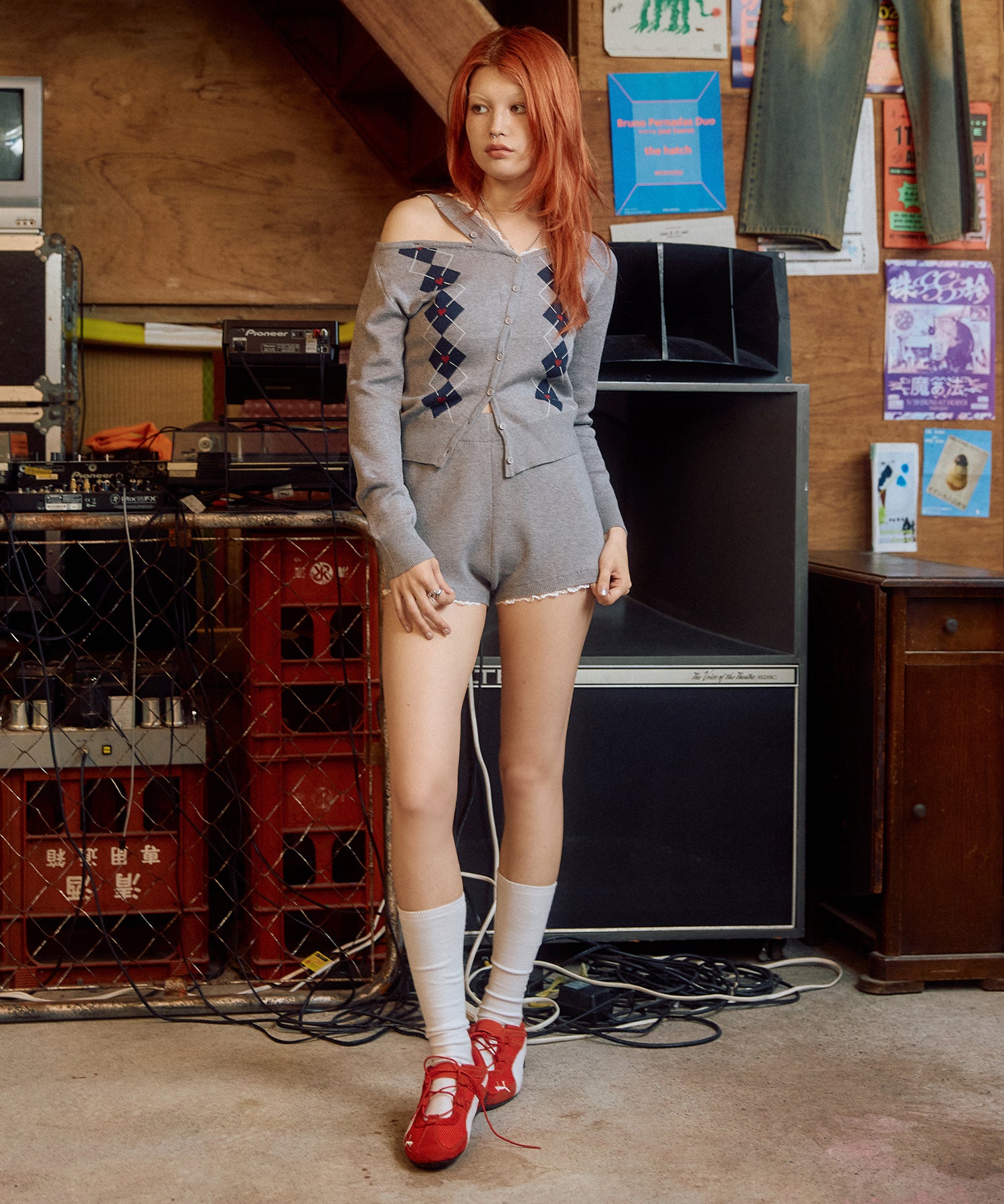 MODEL:170cm/COLOR:GRAY/SIZE:F