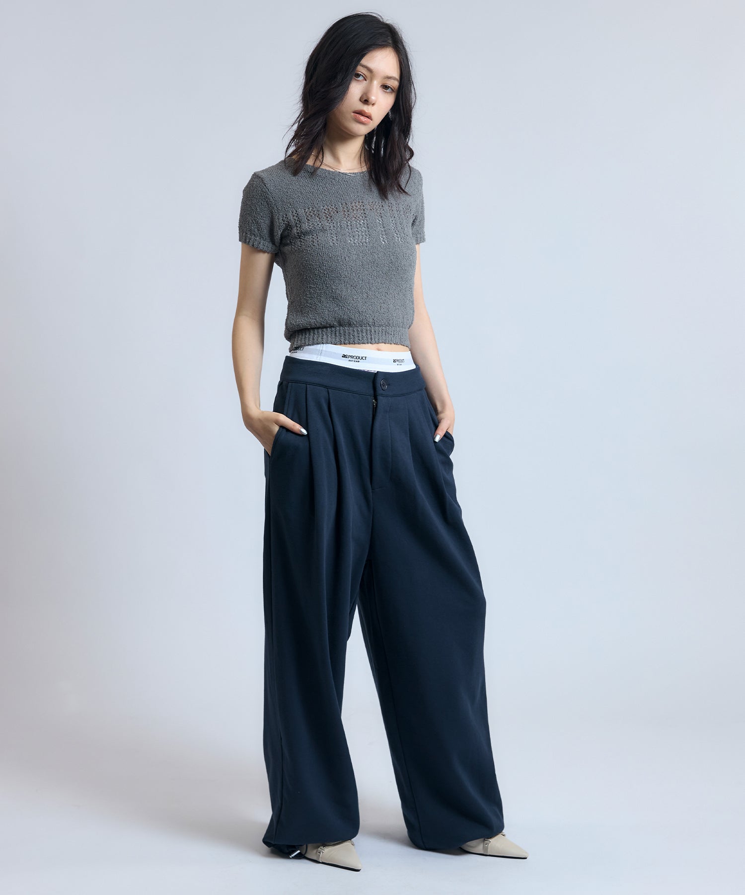 MODEL:163cm/COLOR:GRAY/SIZE:F