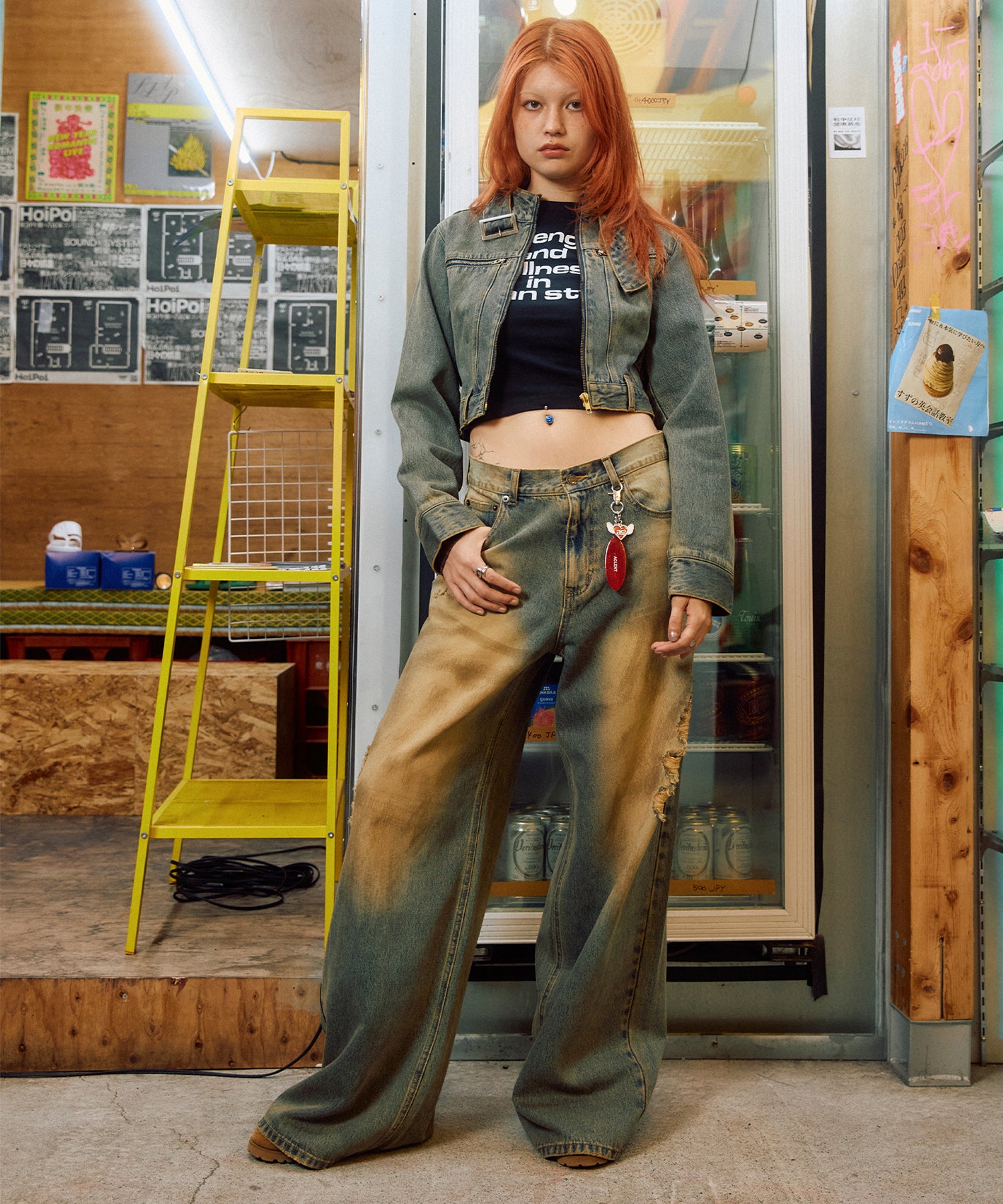 MODEL:170cm/COLOR:BLUE/SIZE:M