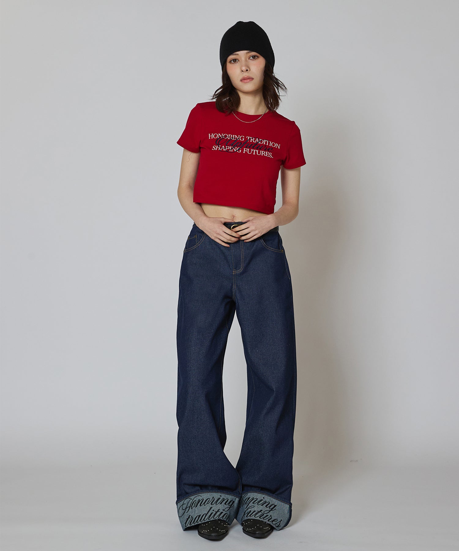 MODEL:163cm/COLOR:DARK BLUE/SIZE:モデルサイズ着用［股下79.5cm］