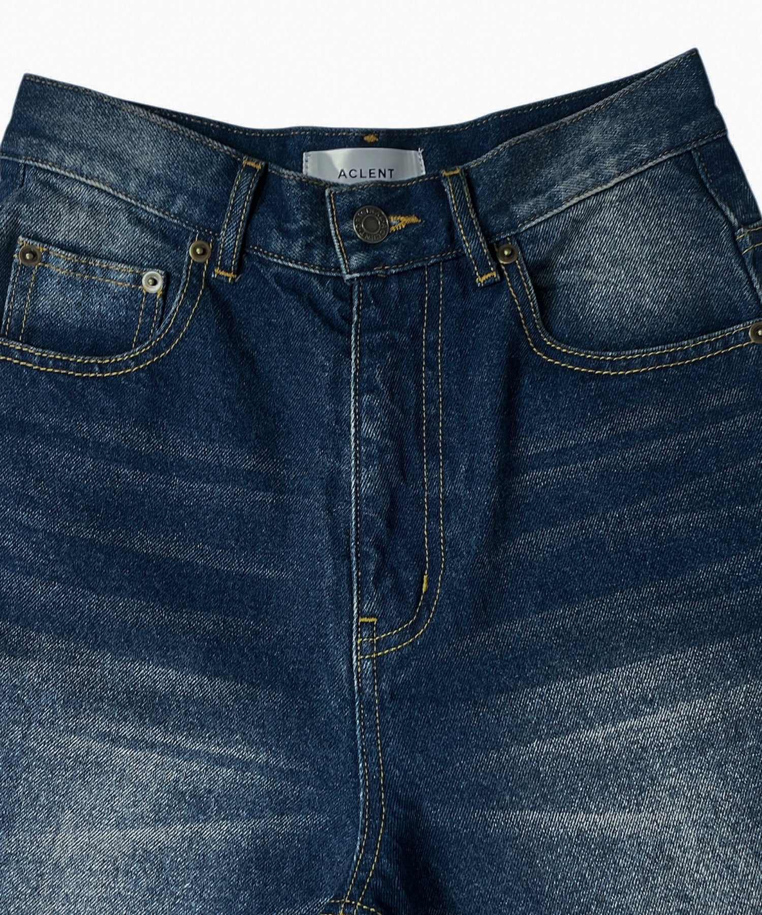 H/W semi flare denim pants
