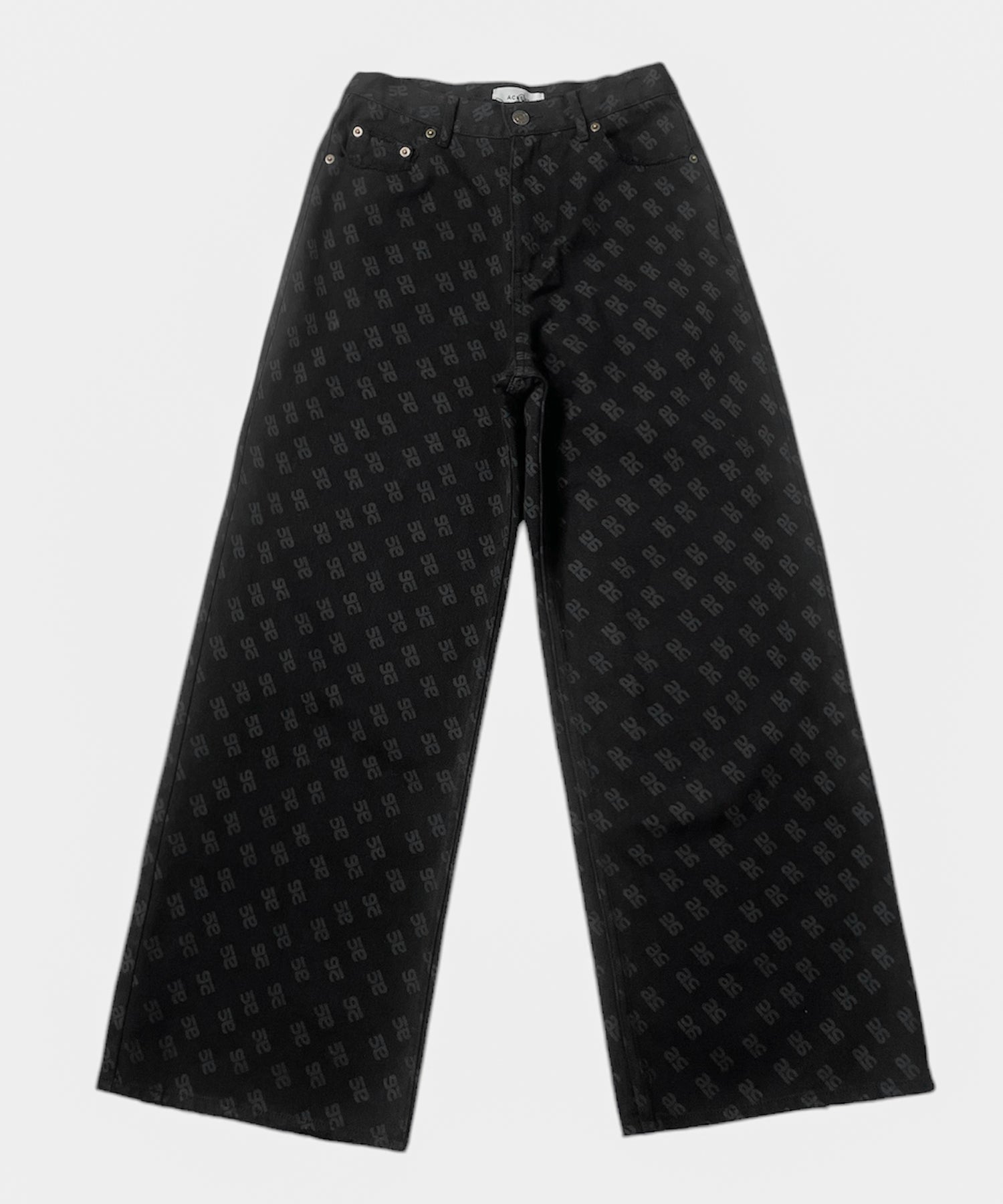 Logo print J/W wide straight pants