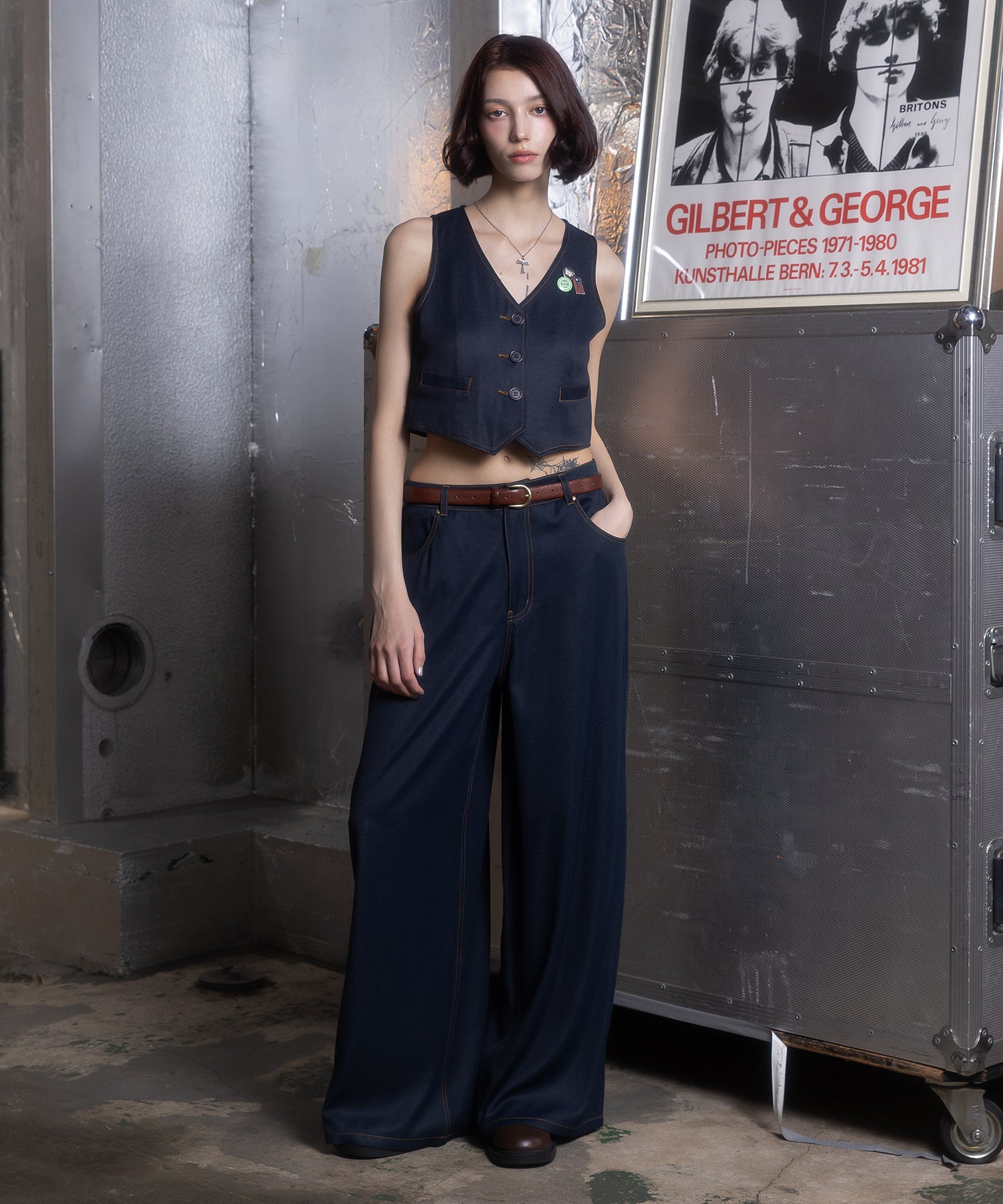 MODEL:172cm/COLOR:BLUE/SIZE:モデルサイズ着用［股下74cm］