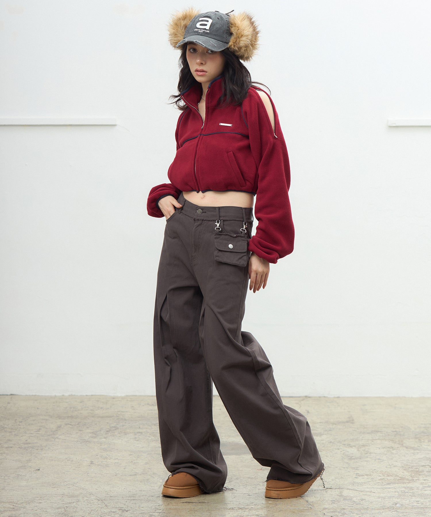 MODEL:163cm/COLOR:DARK GRAY/SIZE:M