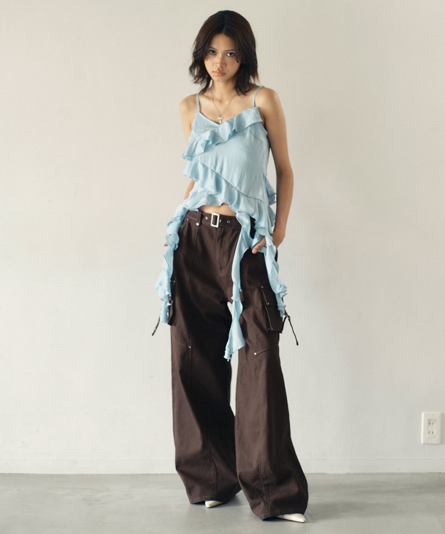 MODEL:170cm/COLOR:BROWN/SIZE:M