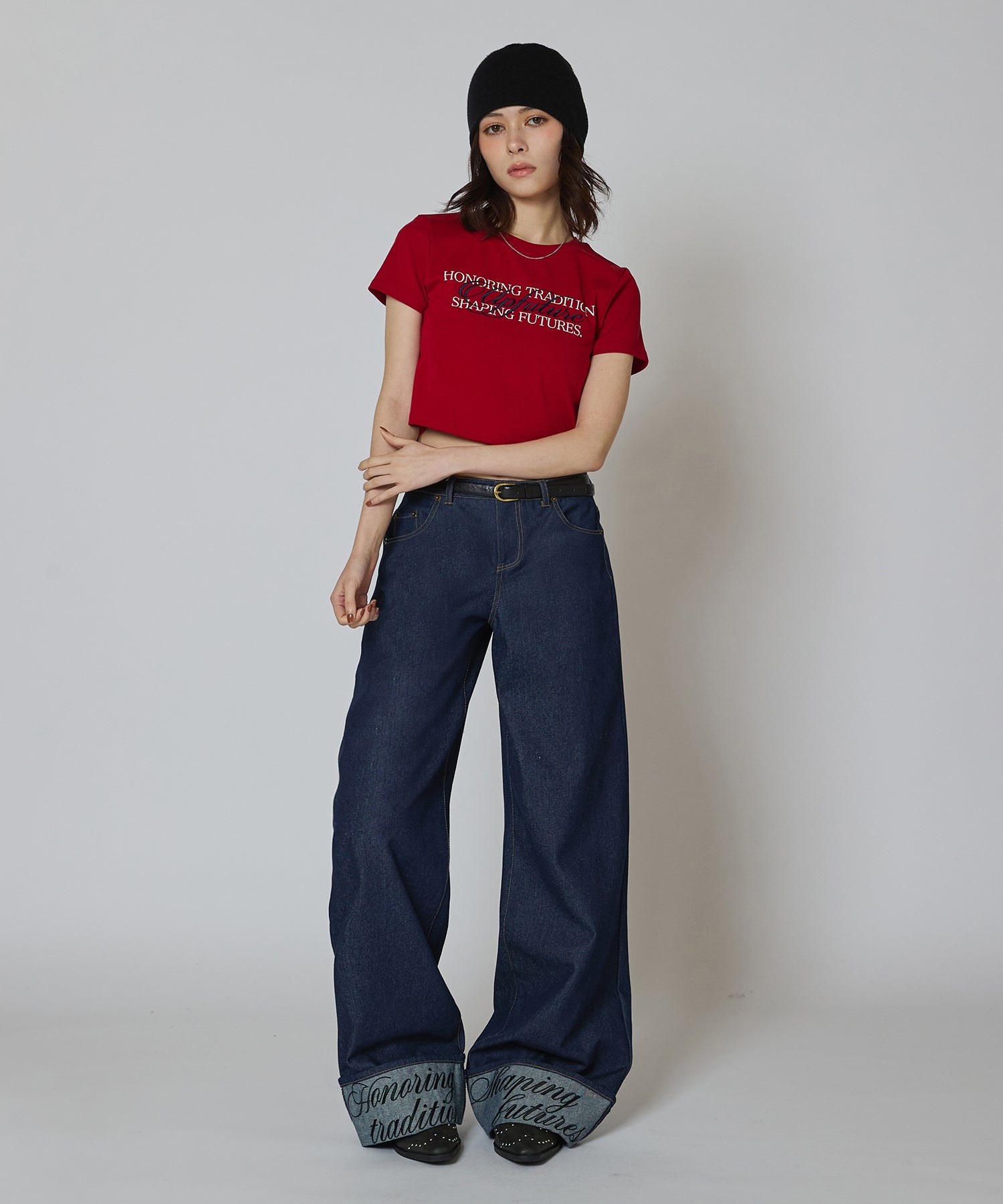 MODEL:163cm/COLOR:DARK BLUE/SIZE:モデルサイズ着用［股下79.5cm］