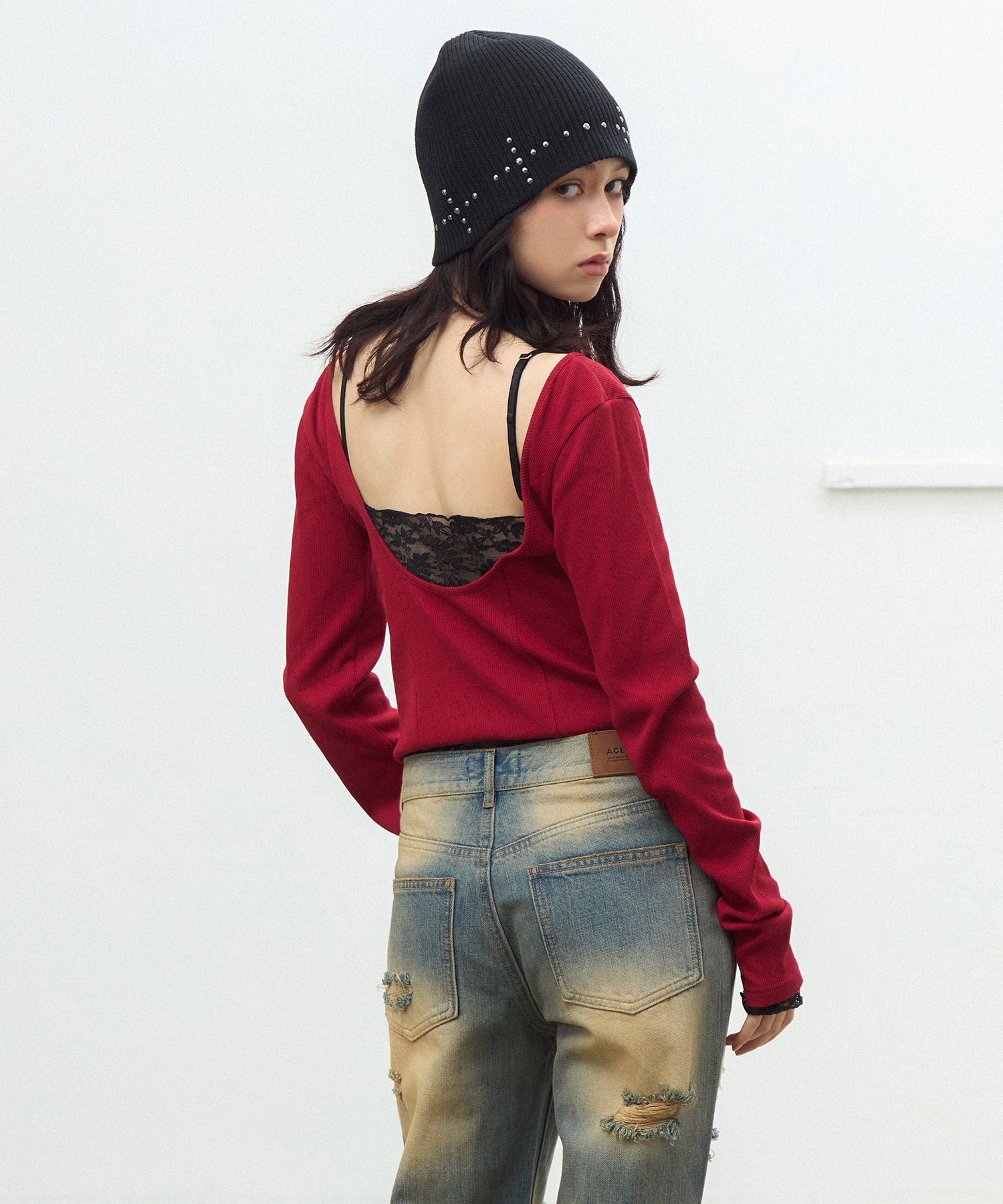 MODEL:163cm/COLOR:RED/SIZE:F