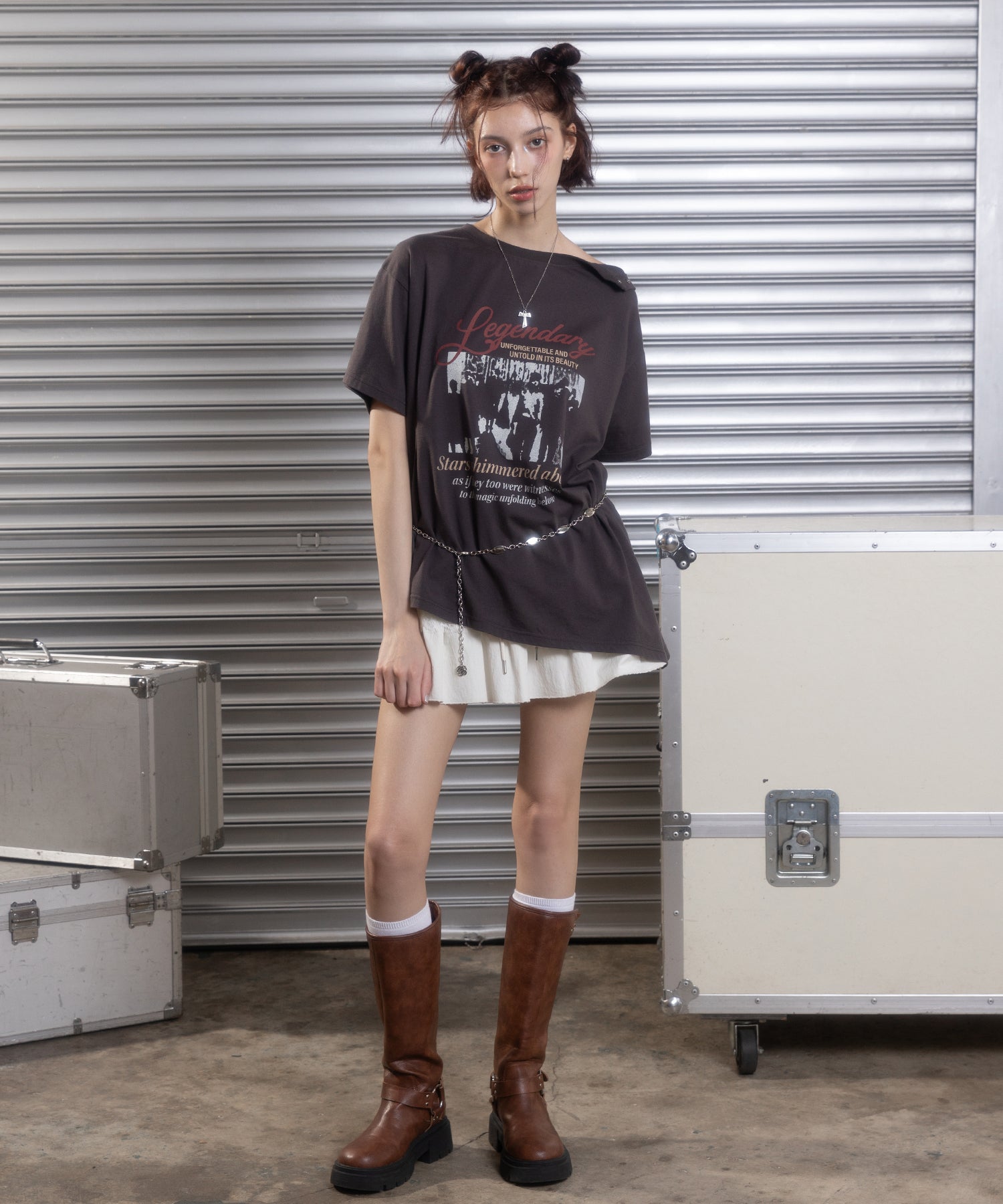 Round buckle long boots Ⅱ