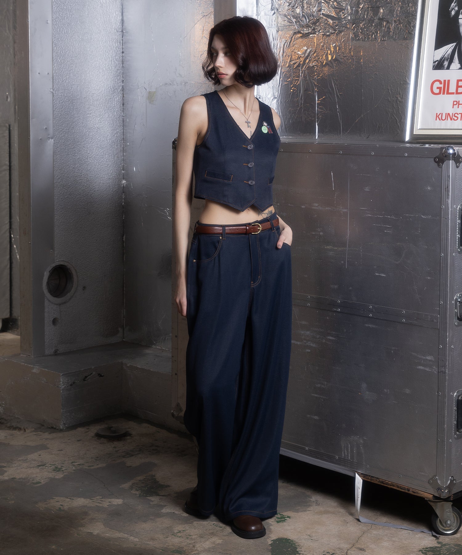 MODEL:172cm/COLOR:BLUE/SIZE:モデルサイズ着用［股下74cm］