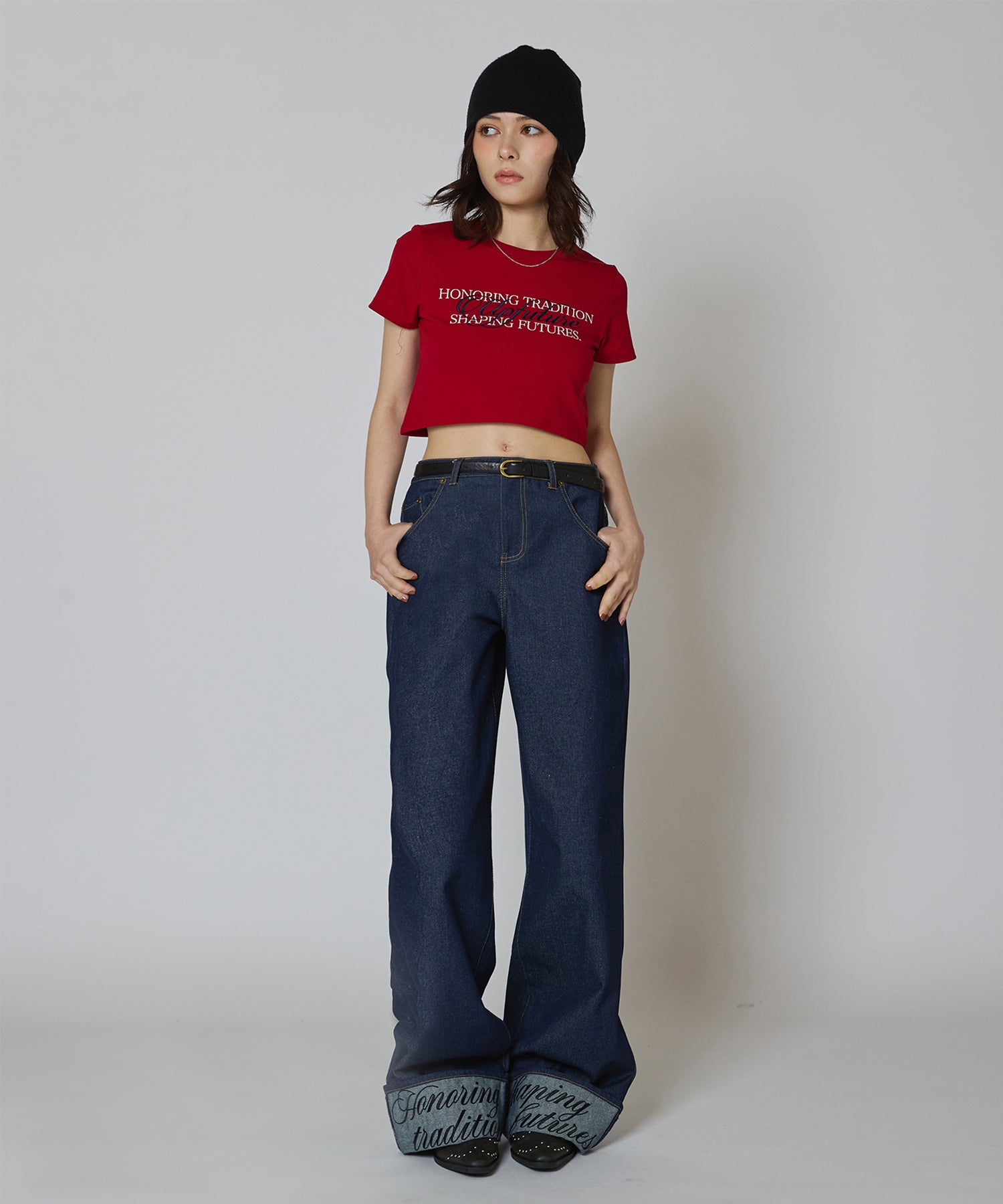 MODEL:163cm/COLOR:DARK BLUE/SIZE:モデルサイズ着用［股下79.5cm］