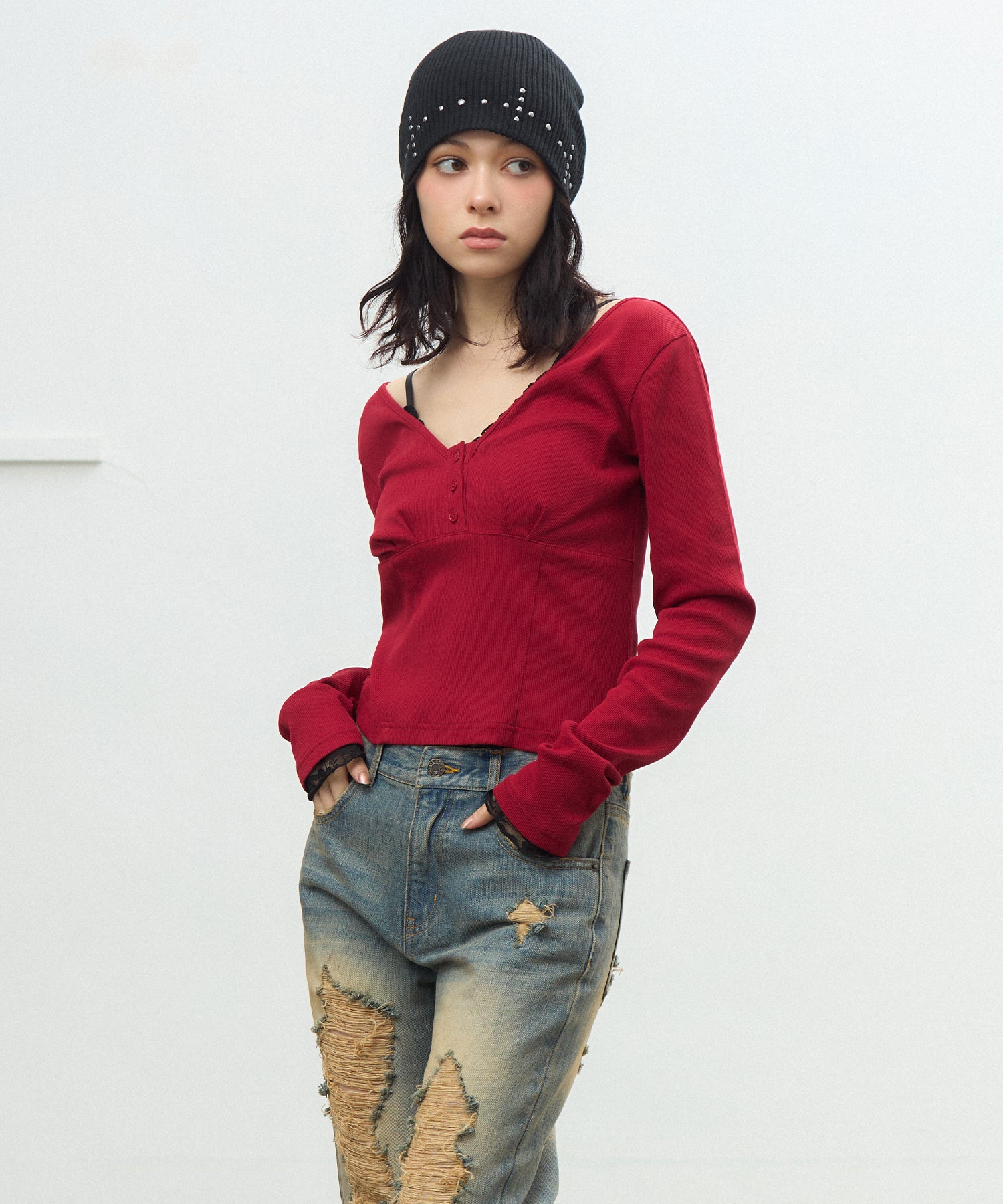 MODEL:163cm/COLOR:RED/SIZE:F