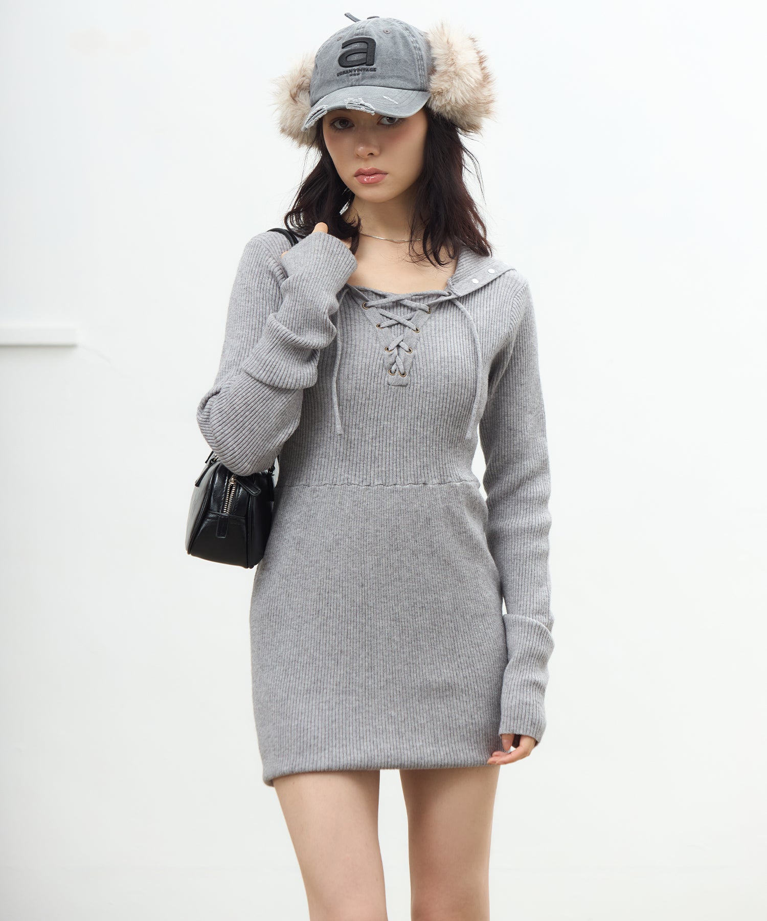 MODEL:163cm/COLOR:GRAY/SIZE:F