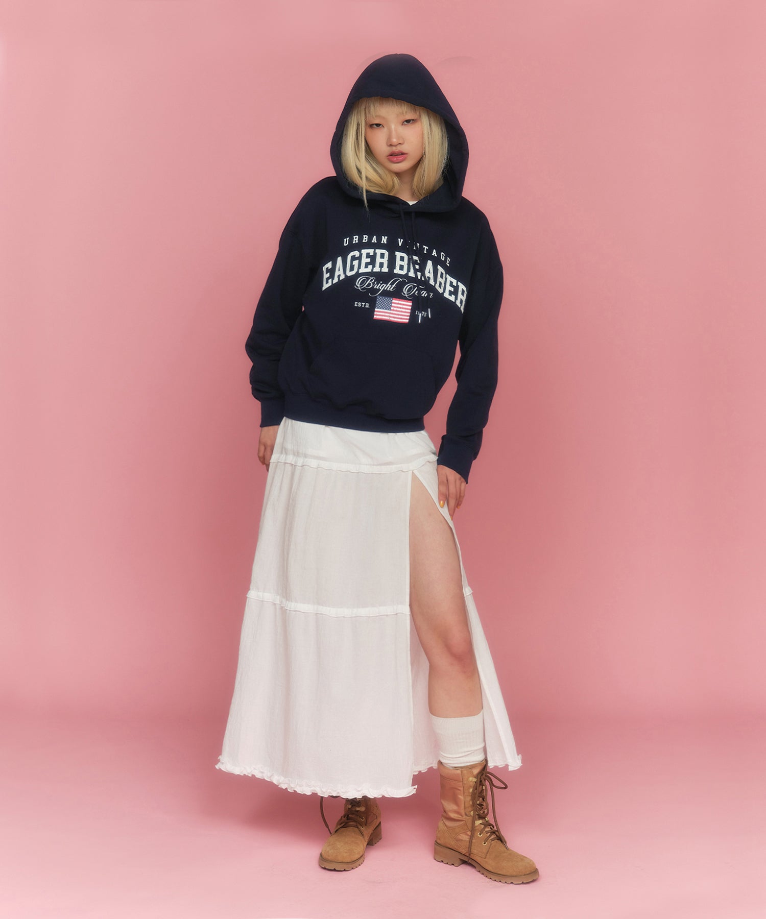 MODEL:174cm/COLOR:NAVY/SIZE:F