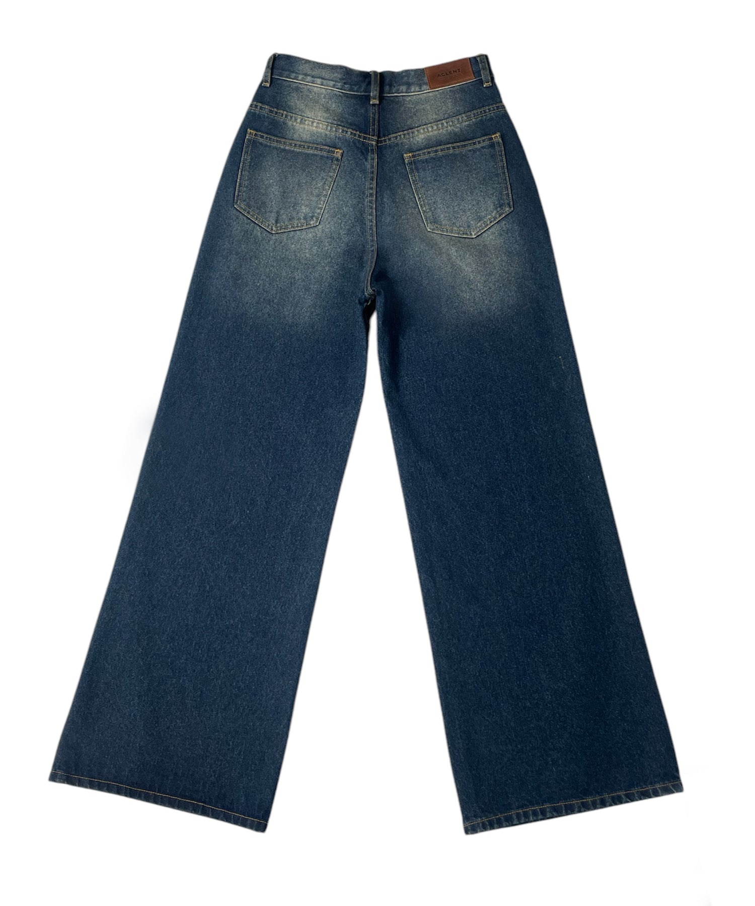 H/W semi flare denim pants