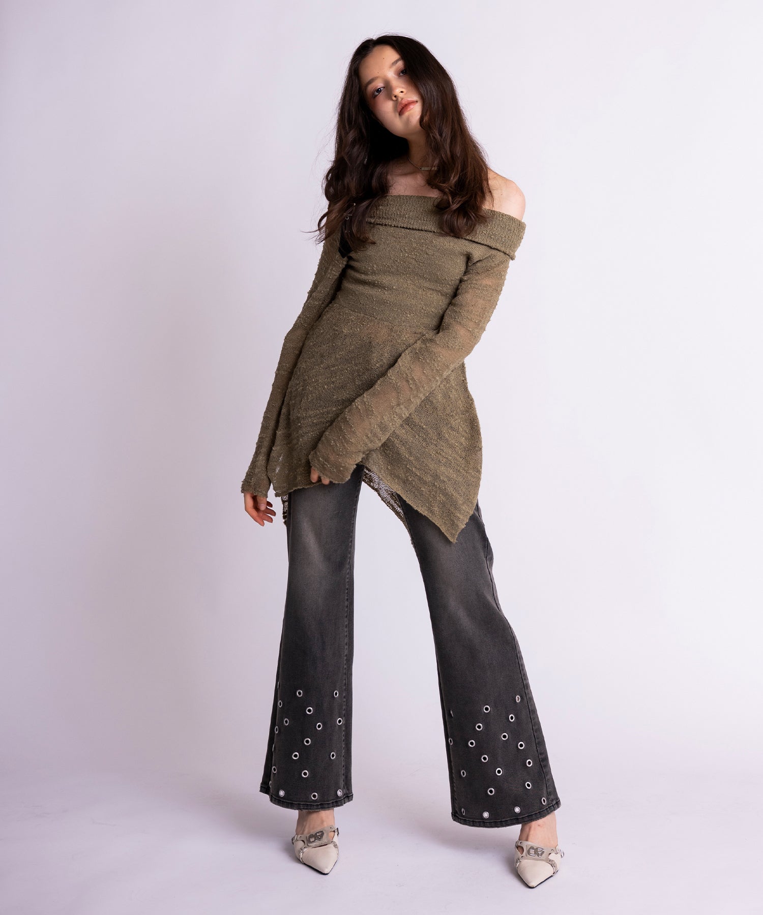 MODEL:172cm/COLOR:KHAKI/SIZE:F