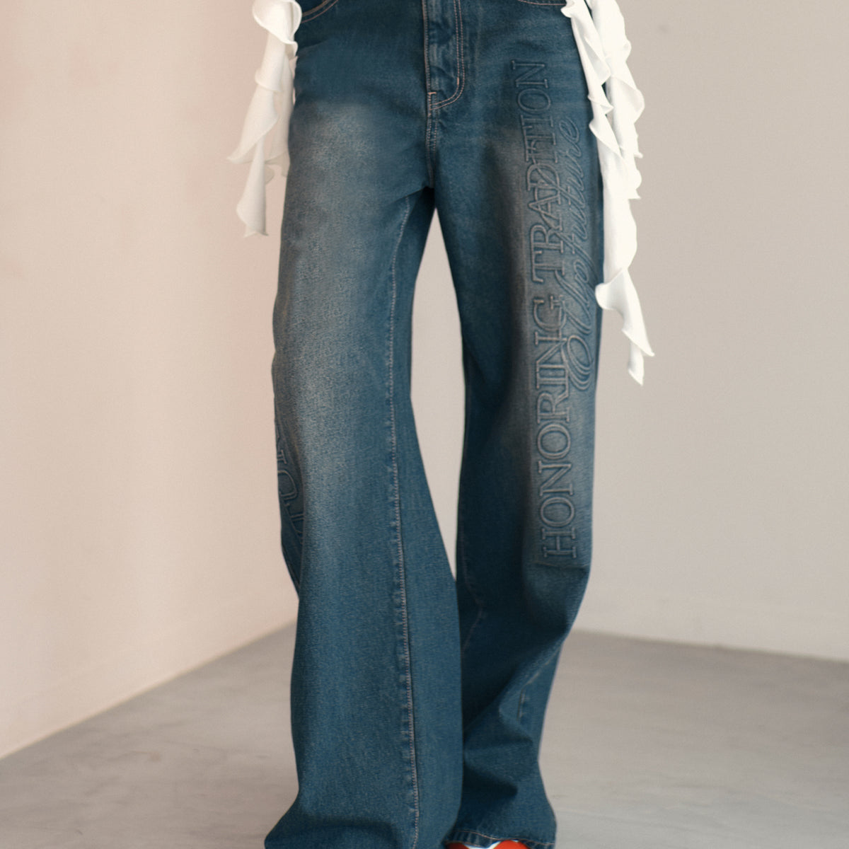 新品タグ付き✨アレンシー ALENCY ワイドデニム ワイドパンツ ブルー S