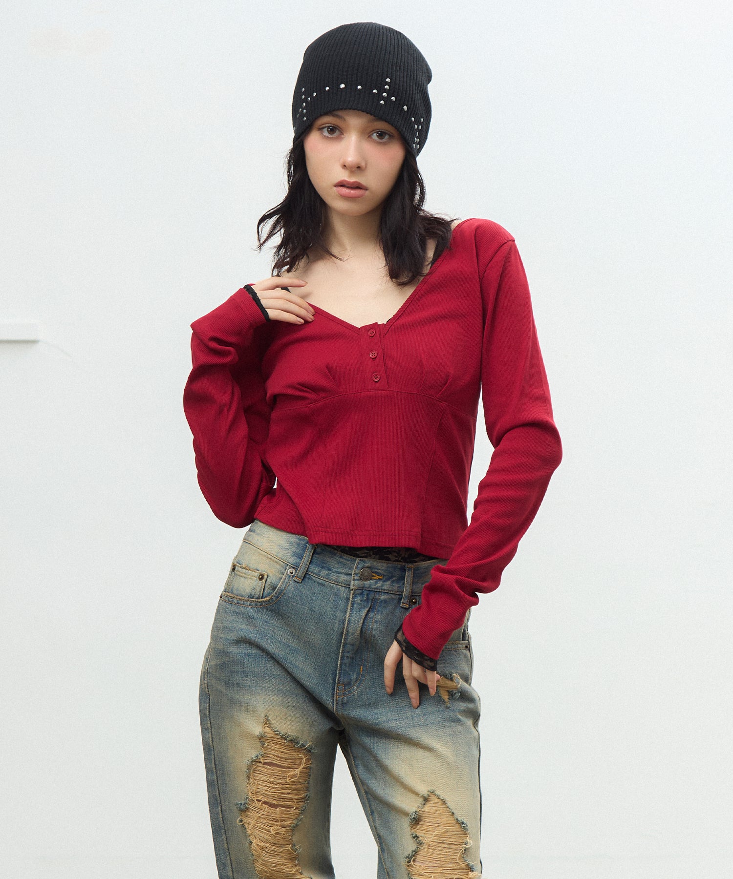 MODEL:163cm/COLOR:RED/SIZE:F