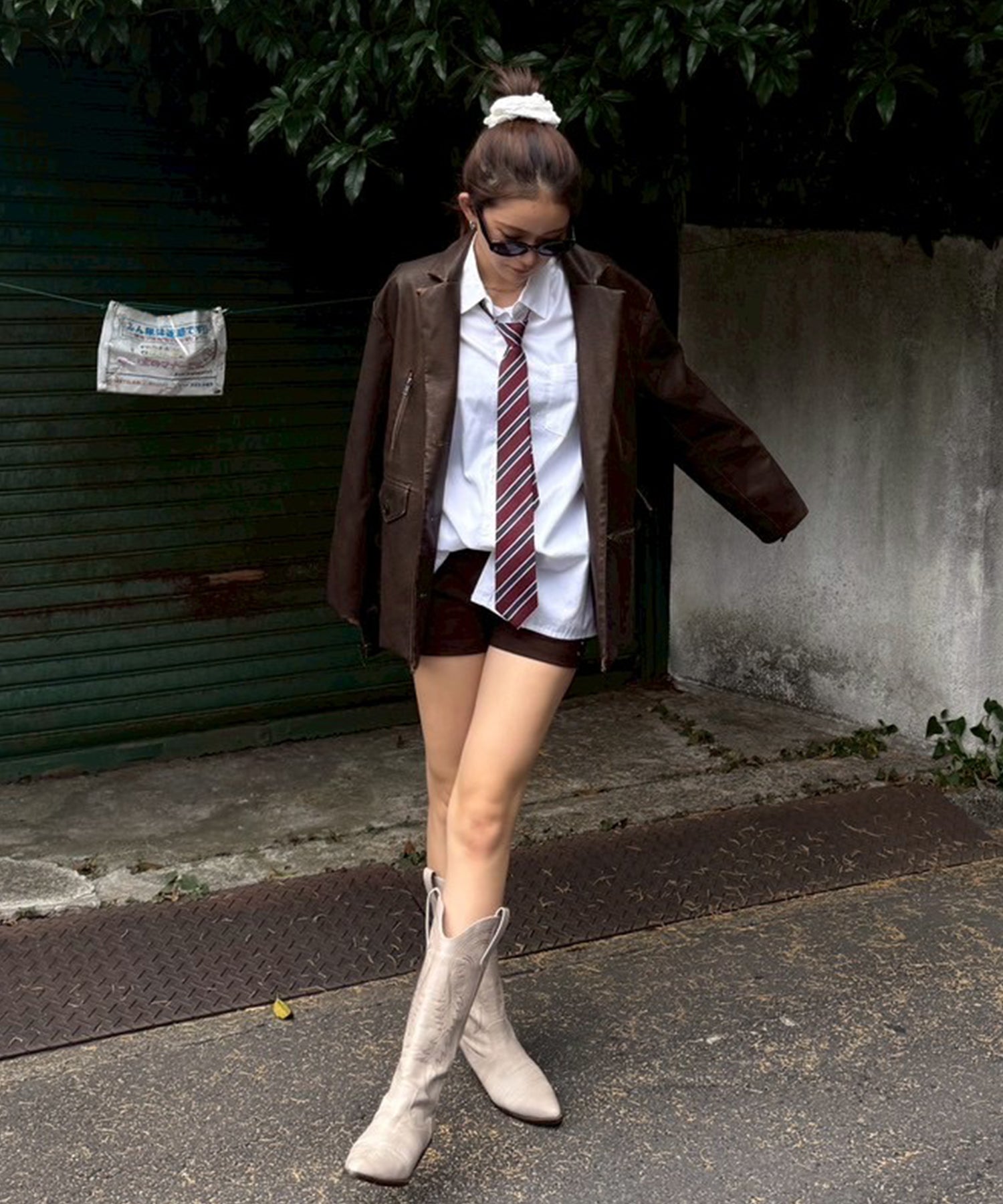 ピグメントフェイクレザーテーラードジャケット｜ACLENT（アクレント）