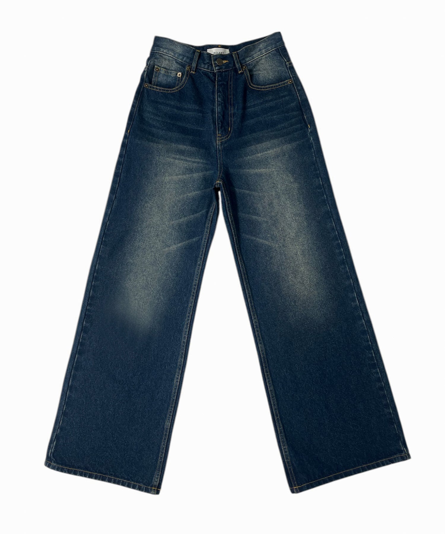 H/W semi flare denim pants