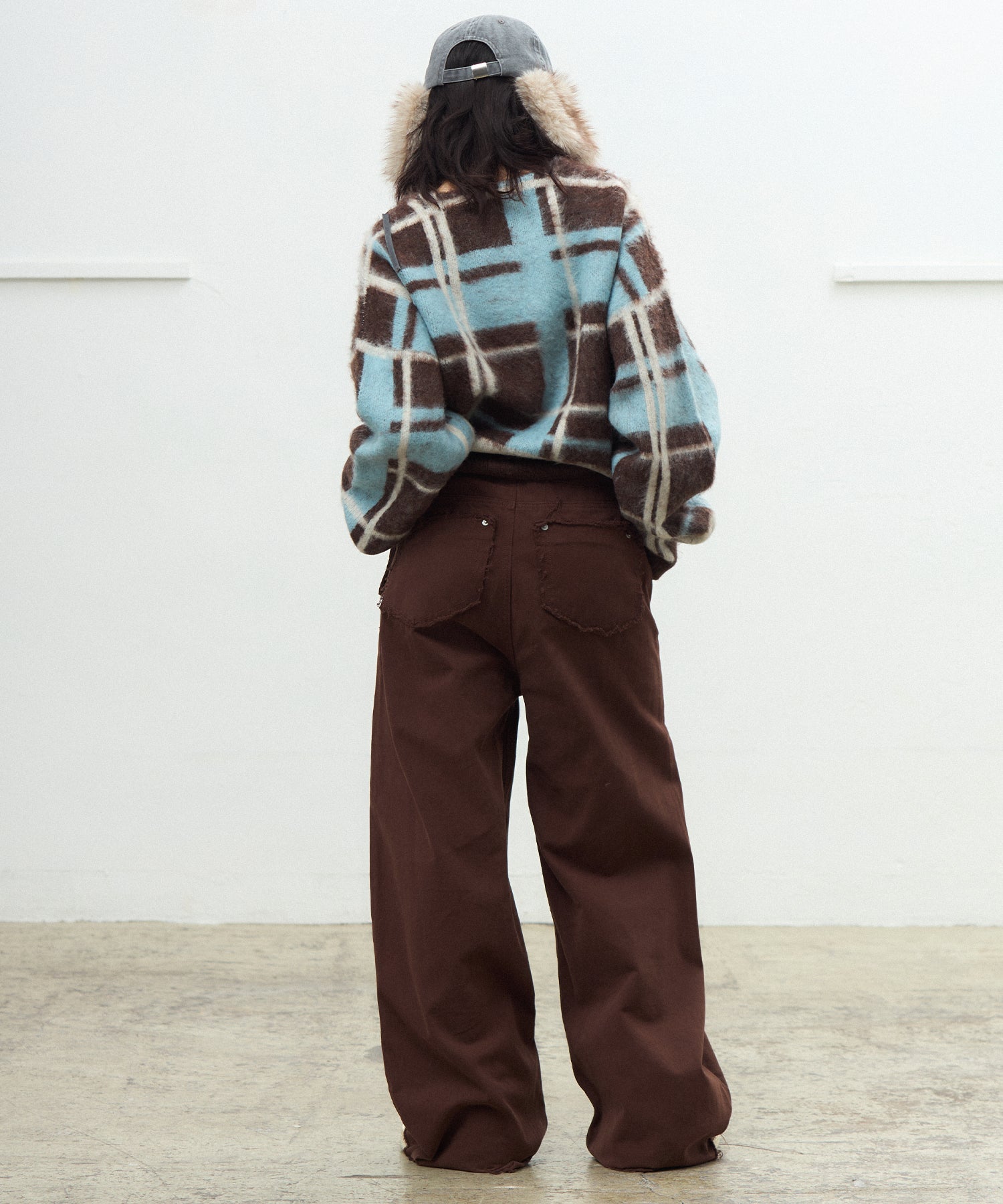 MODEL:163cm/COLOR:BROWN/SIZE:M