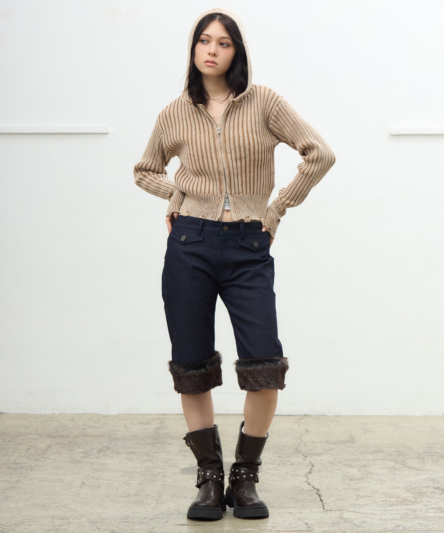 MODEL:163cm/COLOR:BEIGE/SIZE:F
