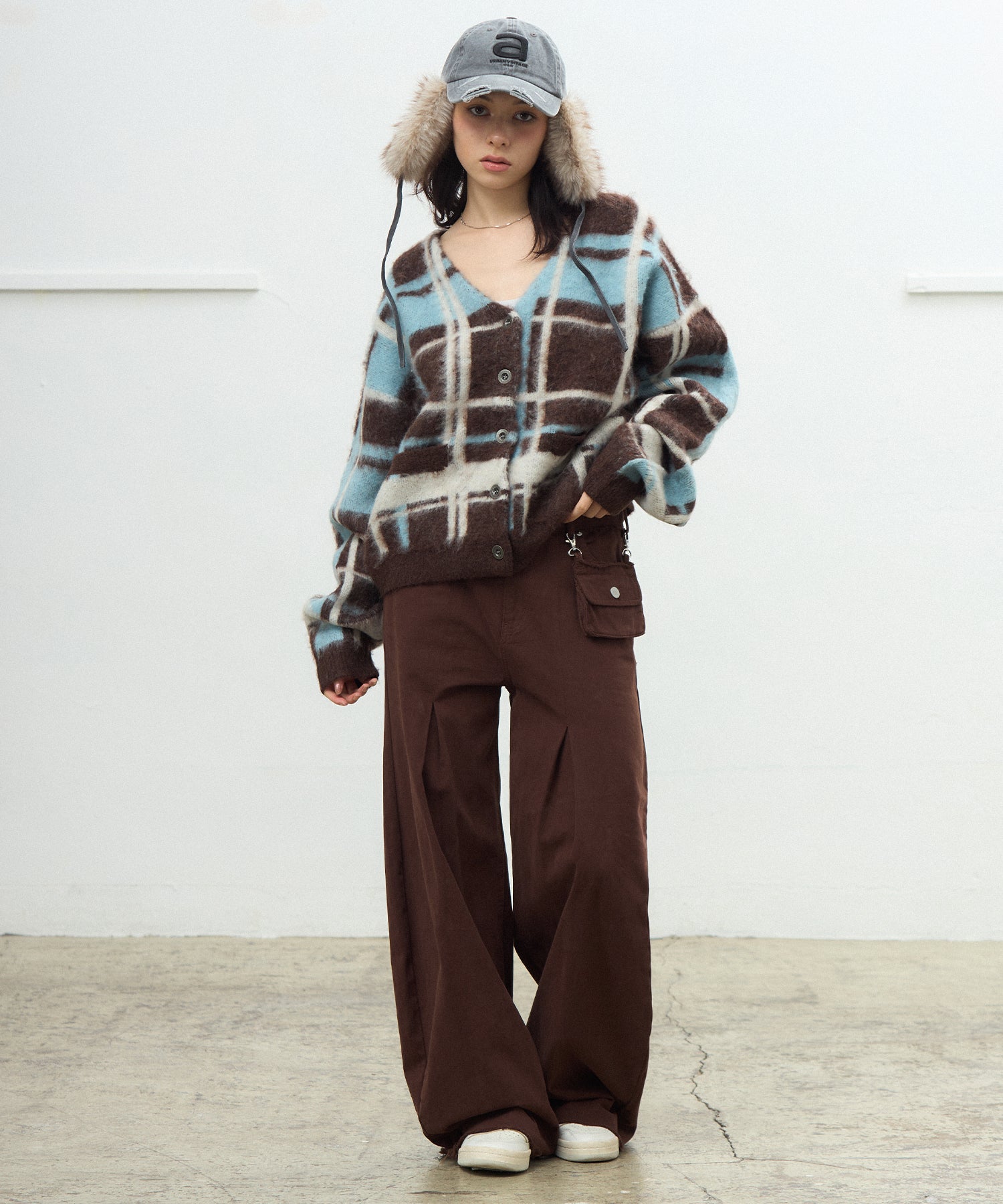 MODEL:163cm/COLOR:BROWN/SIZE:M