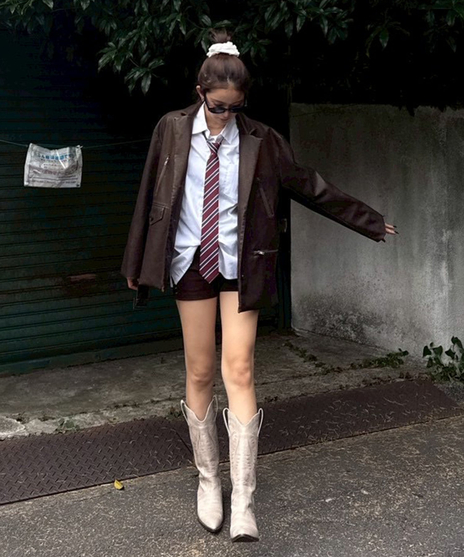 ピグメントフェイクレザーテーラードジャケット｜ACLENT（アクレント）