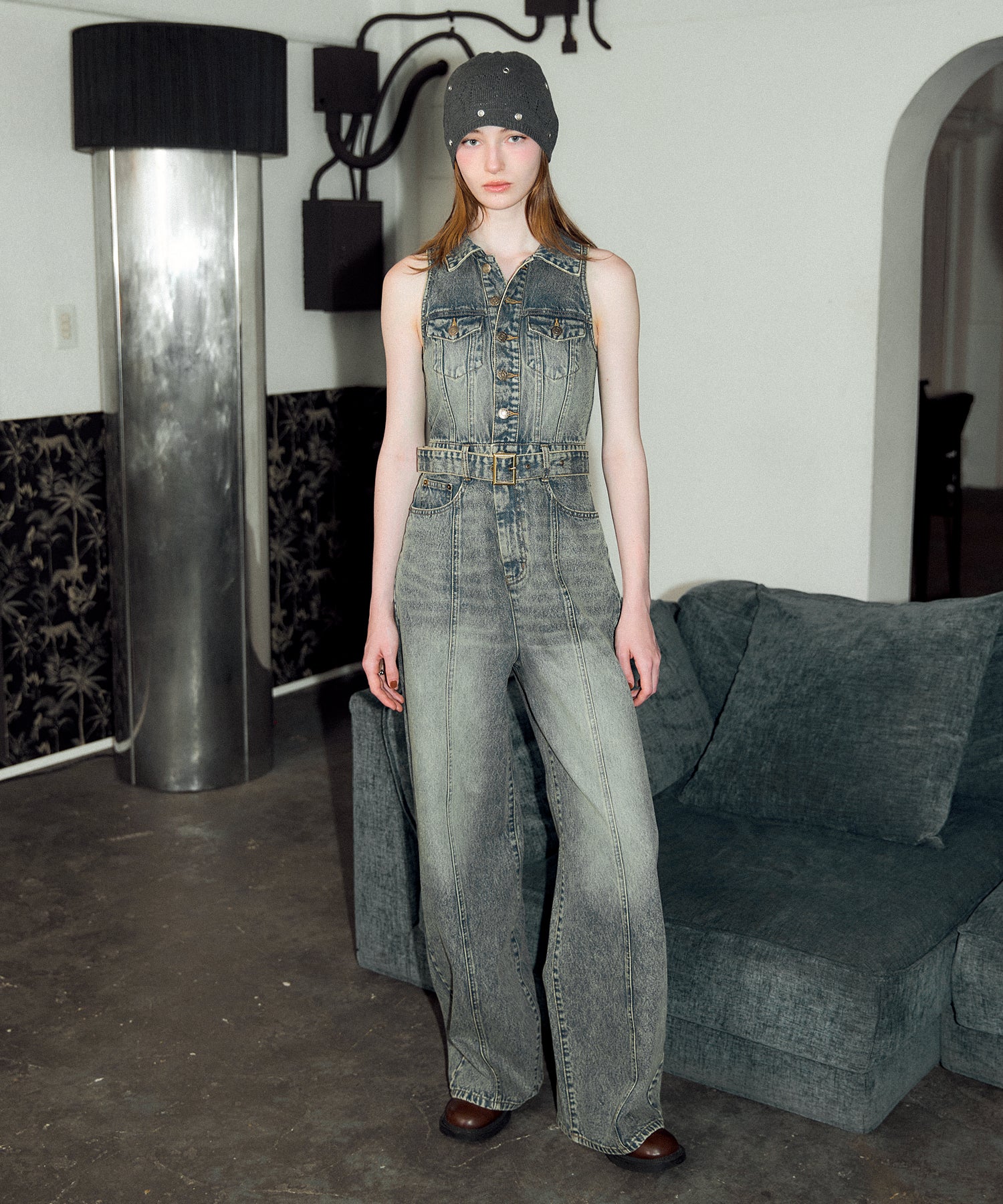 MODEL:174cm/COLOR:BLUE/SIZE:モデルサイズ着用［総丈149cm］