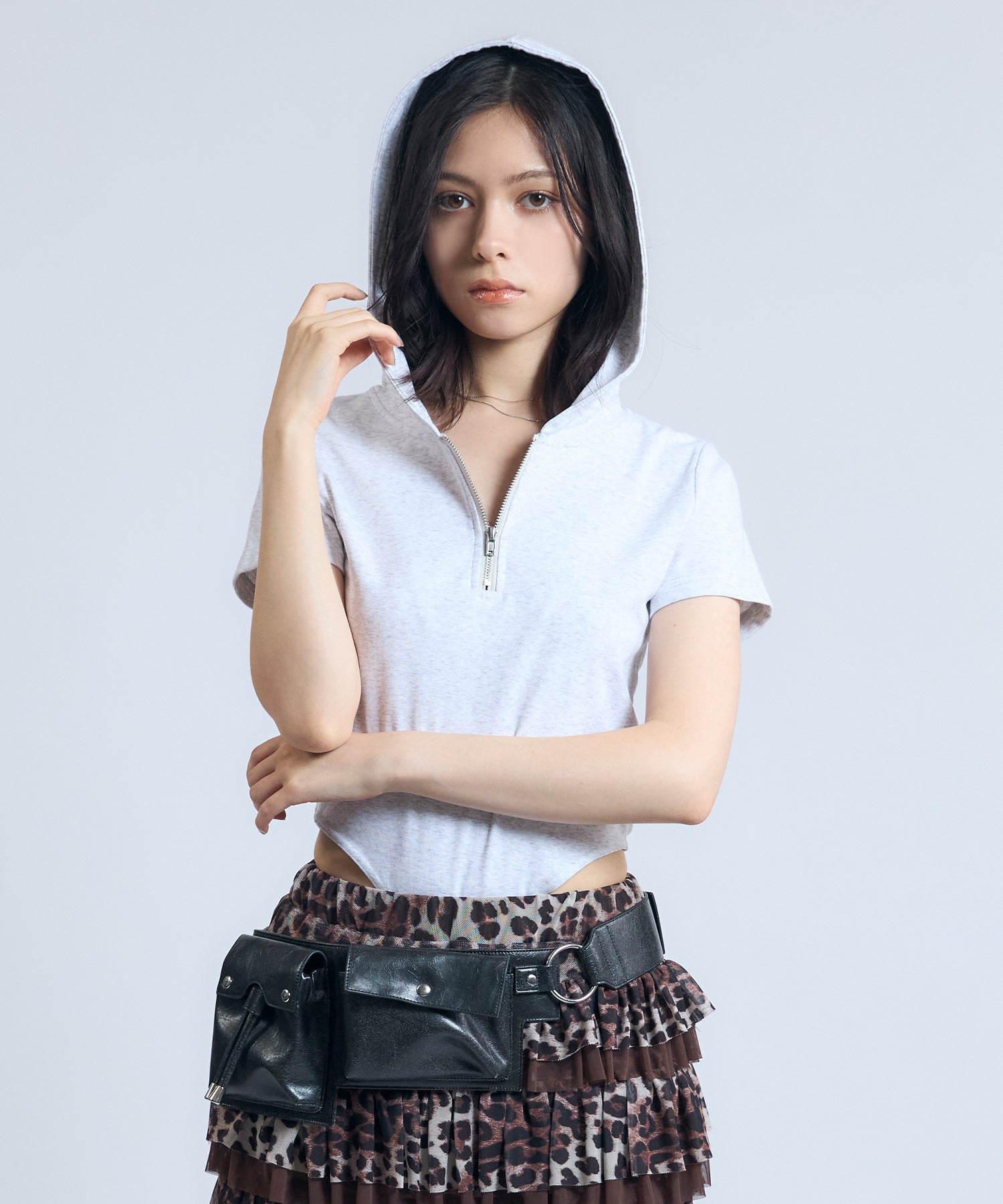 MODEL:163cm/COLOR:LIGHT GRAY/SIZE:F
