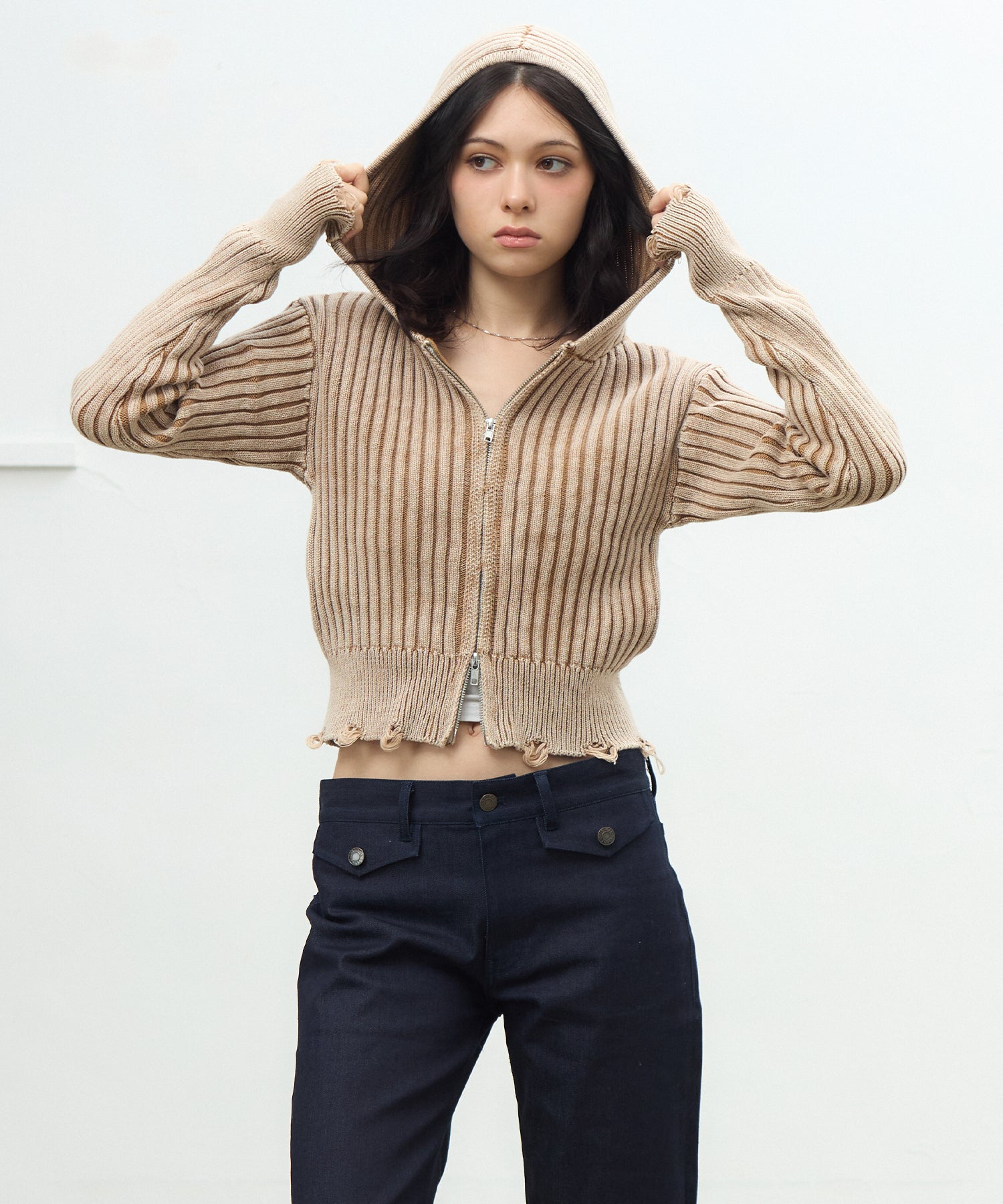 MODEL:163cm/COLOR:BEIGE/SIZE:F