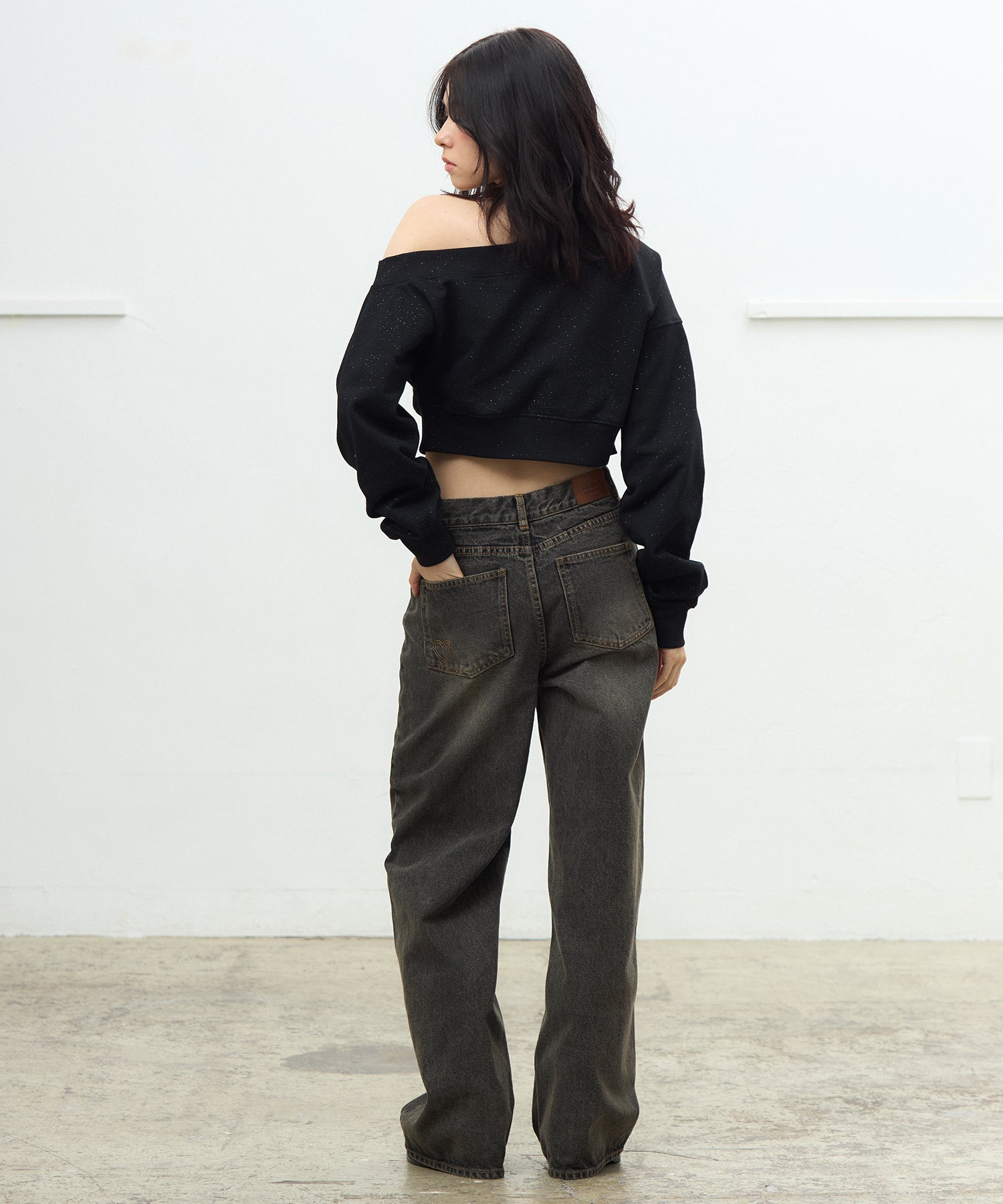 MODEL:163cm/COLOR:BLACK/SIZE:24