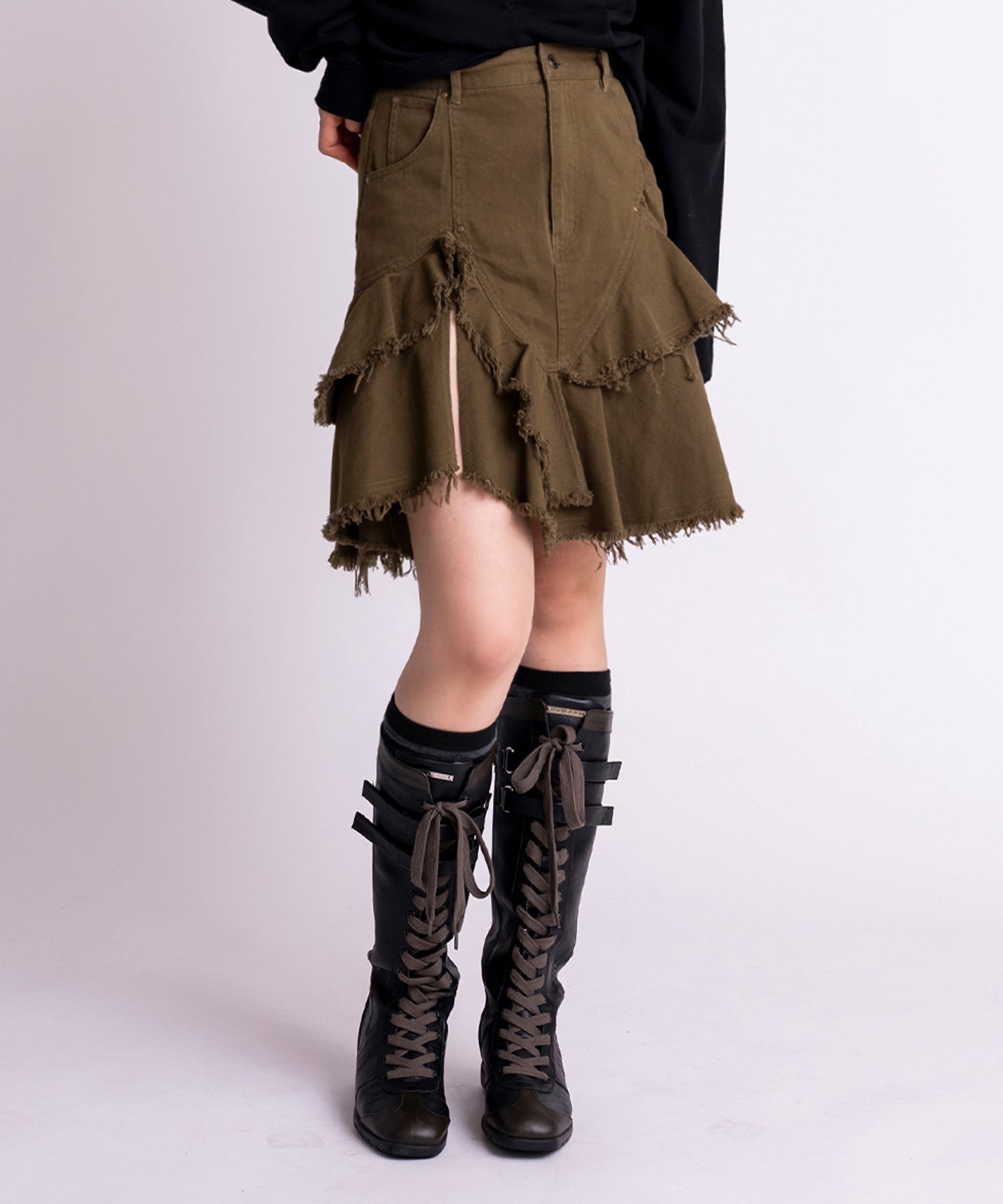 MODEL:171cm/COLOR:KHAKI/SIZE:S