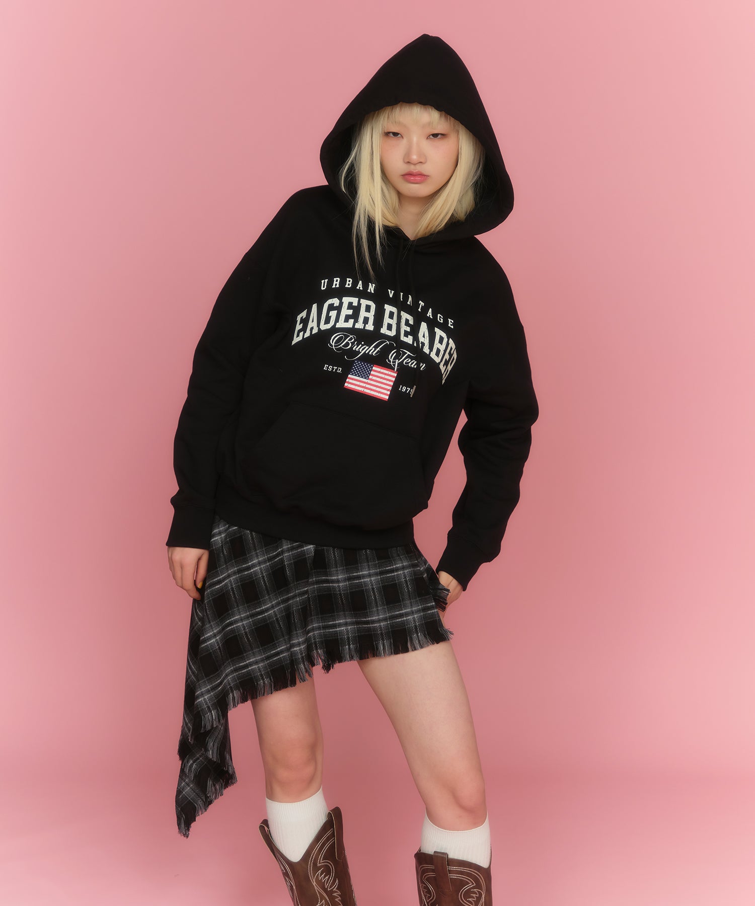 Check wrap asymmetric skirt｜ACLENT（アクレント）