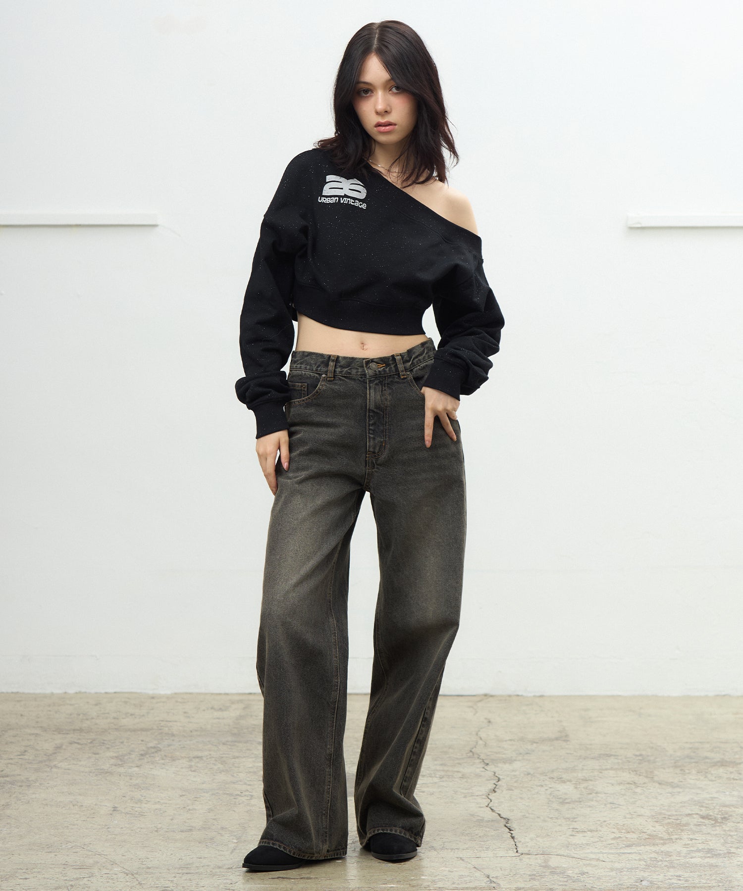 MODEL:163cm/COLOR:BLACK/SIZE:24