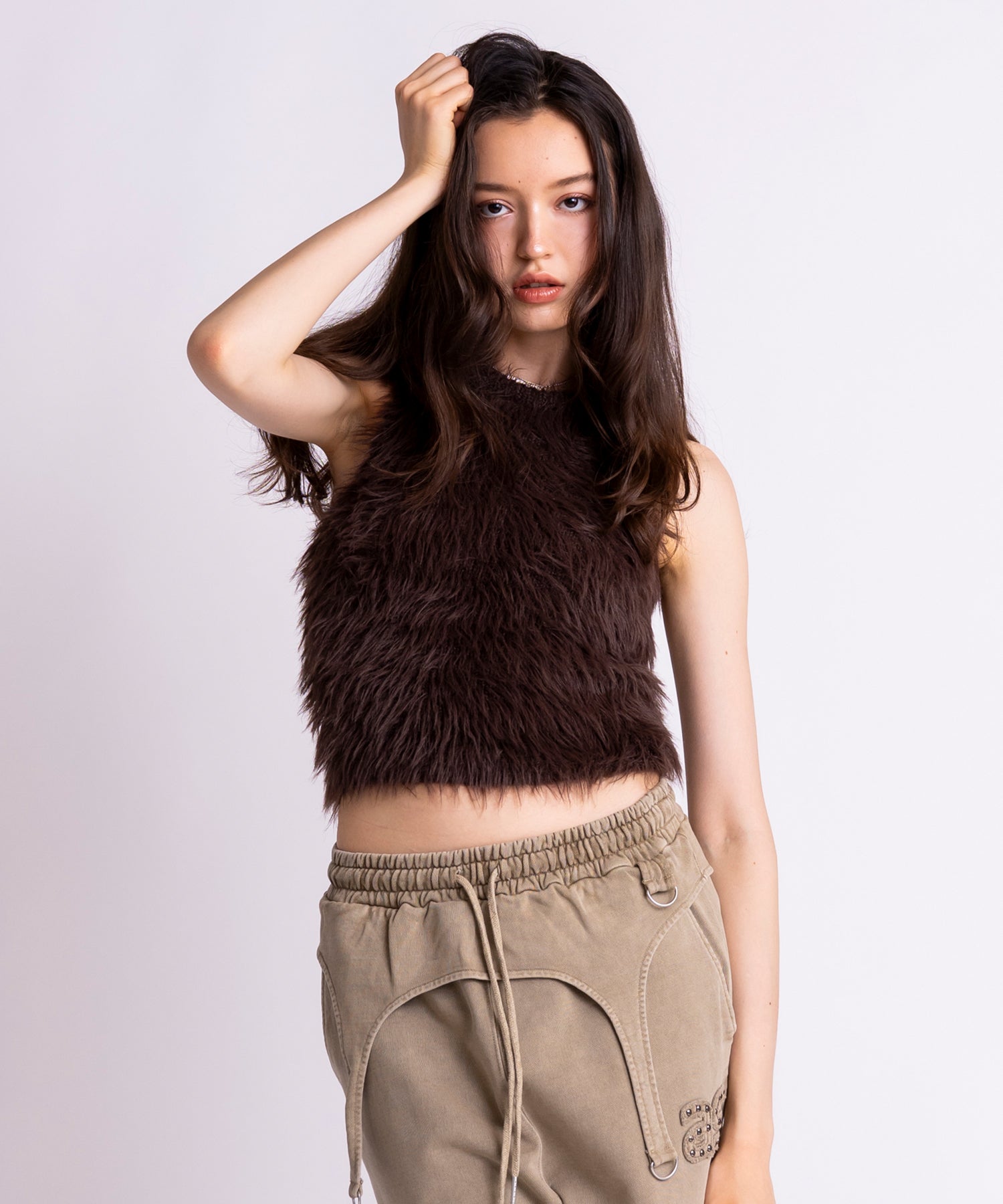 MODEL:171cm/COLOR:BROWN/SIZE:F