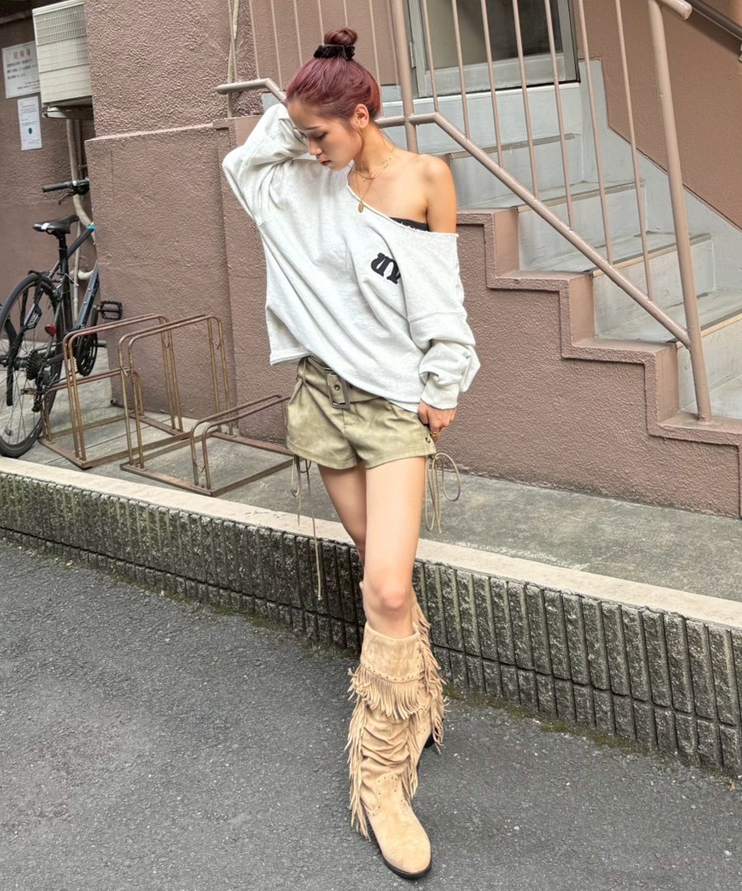 STAFF:155cm/COLOR:IVORY/SIZE:F