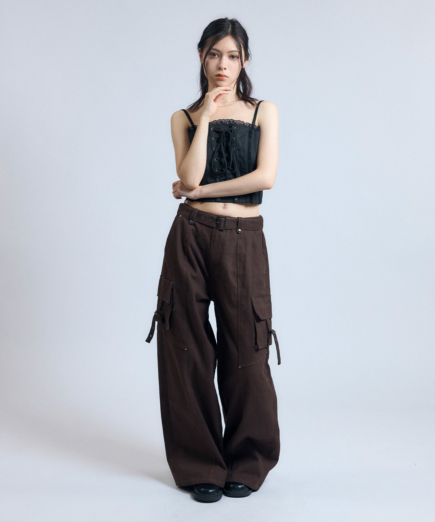 MODEL:170cm/COLOR:BROWN/SIZE:M