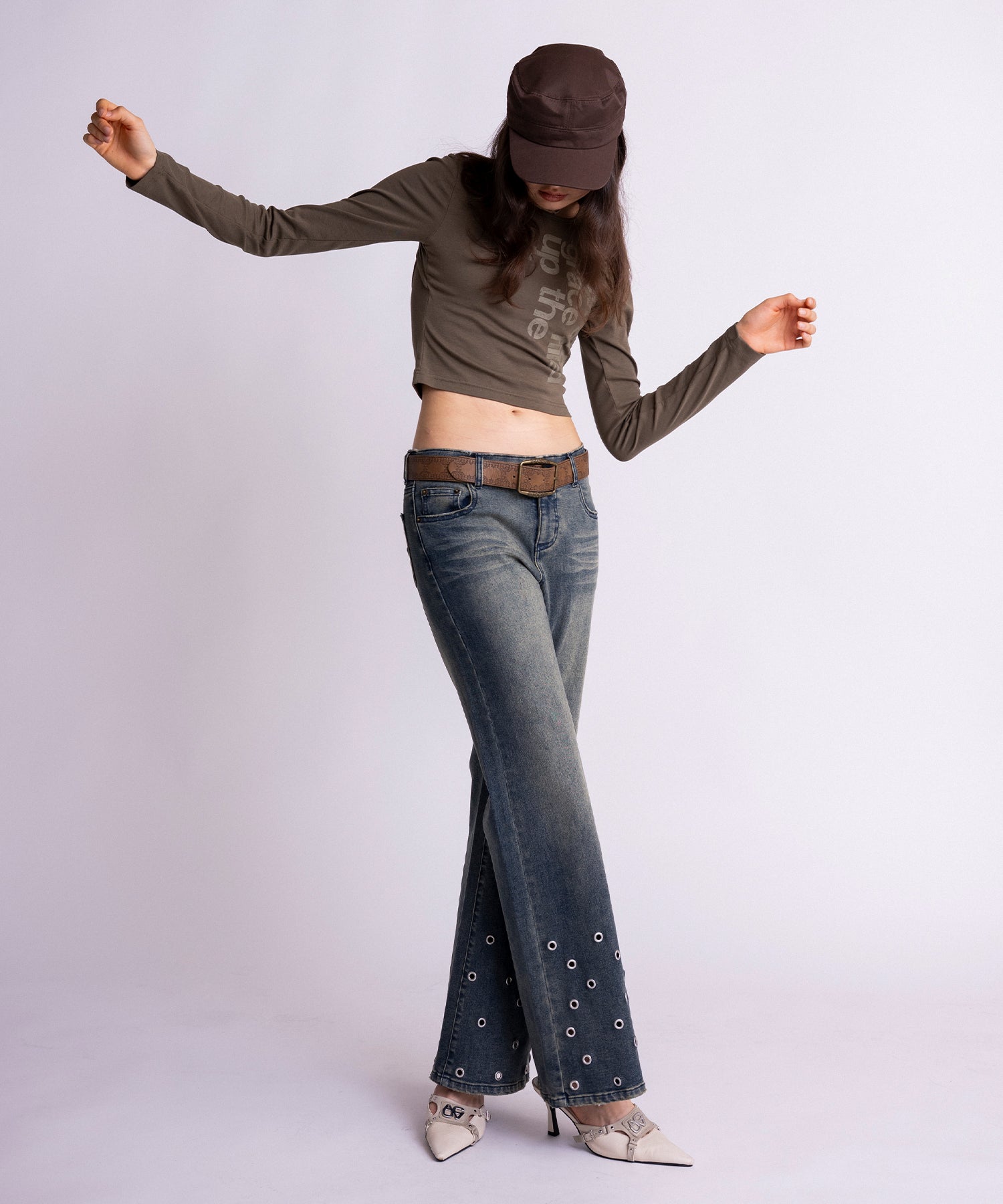 MODEL:171cm/COLOR:LIGHT BLUE/SIZE:モデルサイズ［股下79cm］