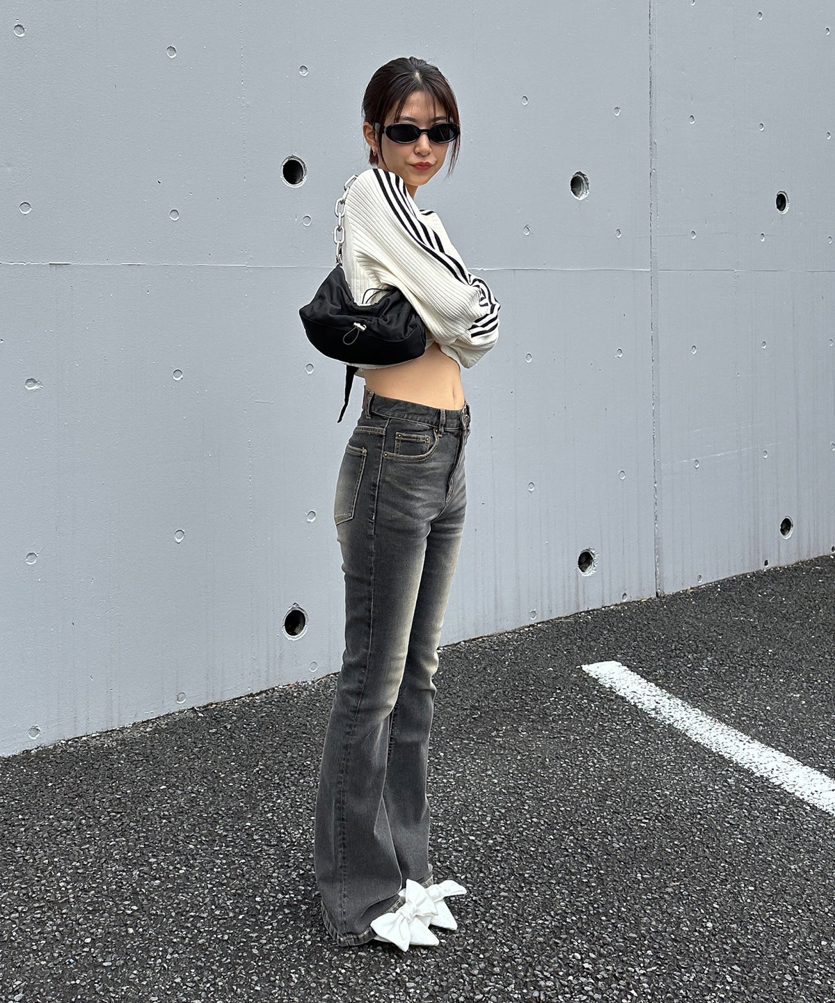 Vintage wash flare jeans｜ACLENT（アクレント）