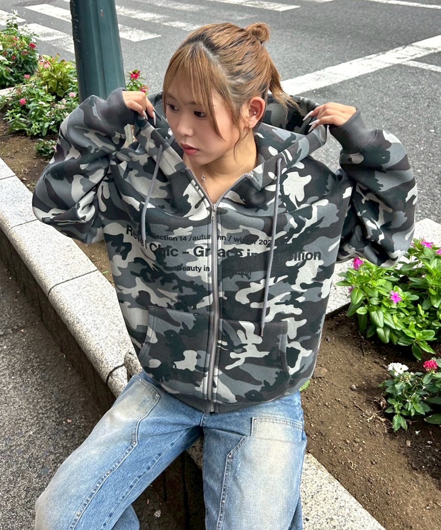 aclent エンジェルハートロゴジップフーディ エンジェルハートロゴジップフーディ｜ACLENT（アクレント）