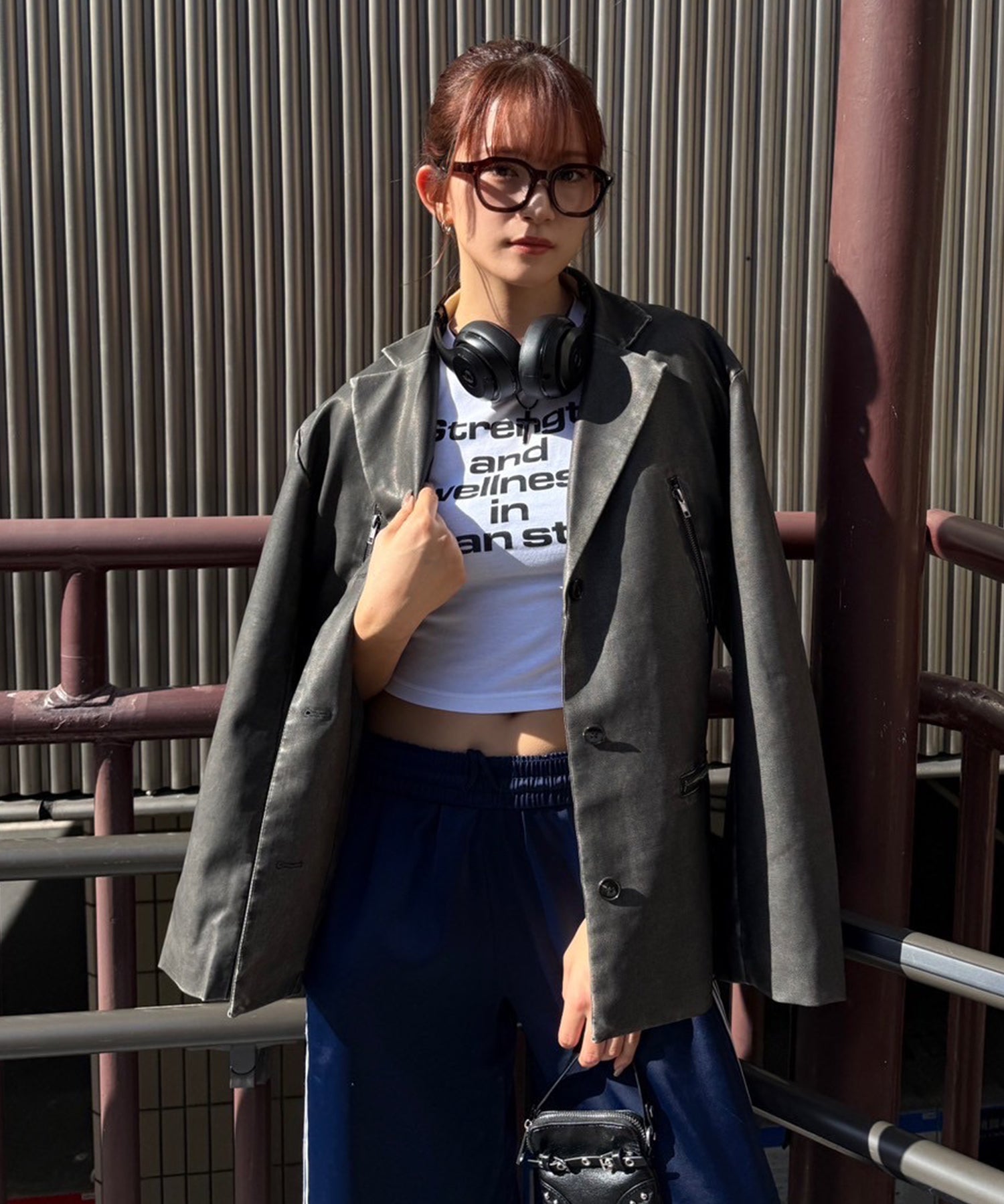 ピグメントフェイクレザーテーラードジャケット｜ACLENT（アクレント）