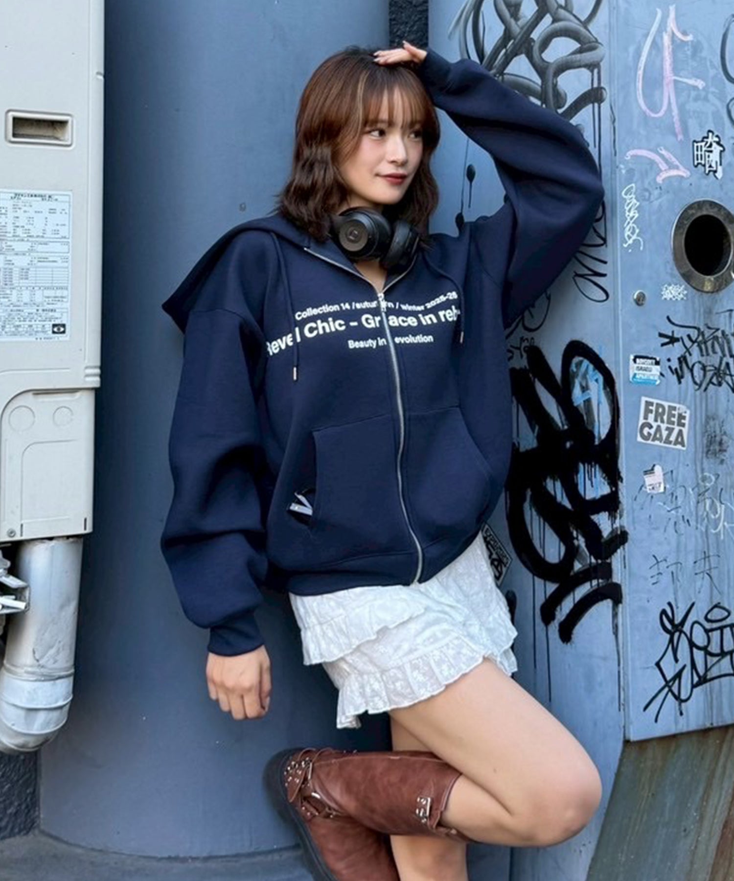 STAFF:170cm/COLOR:NAVY/SIZE:F