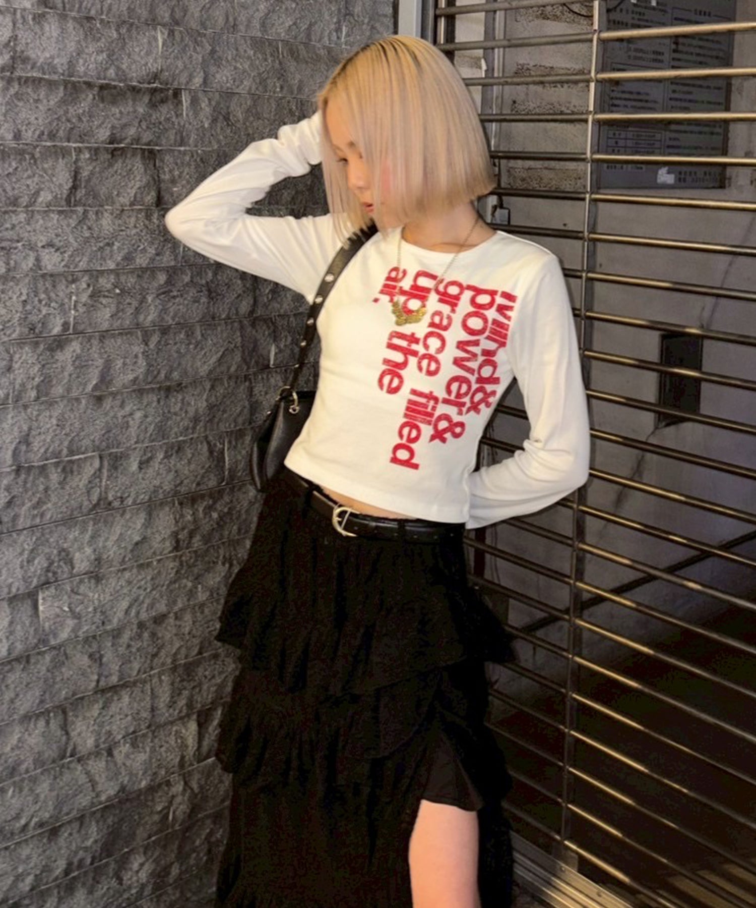 STAFF:154cm/COLOR:WHITE/SIZE:F