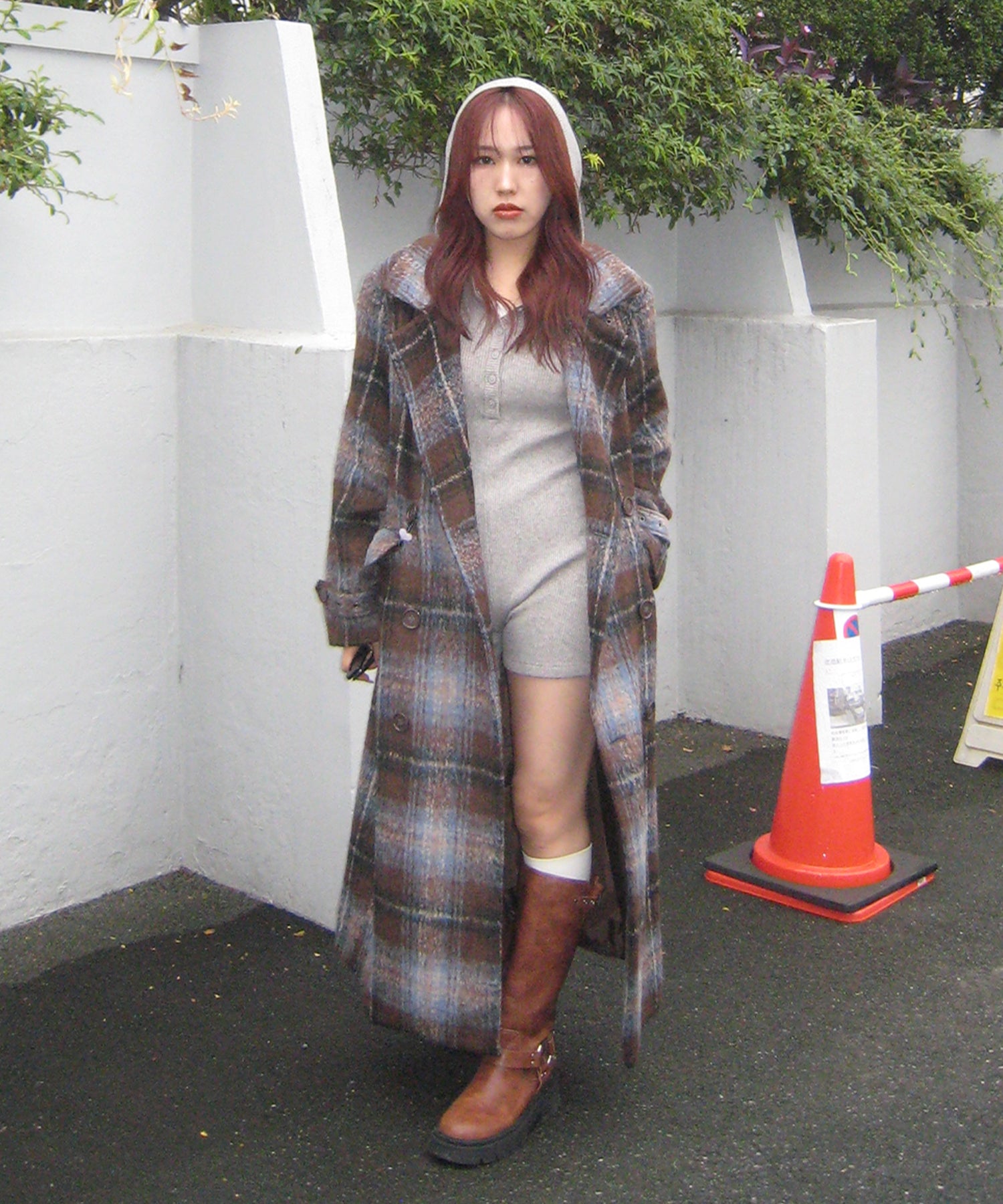 STAFF:158cm/COLOR:BROWN/SIZE:F