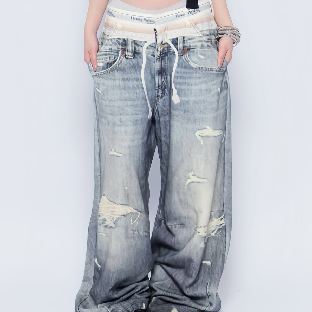 Printed Sweatpants – Denim Ⅱ｜ACLENT（アクレント）