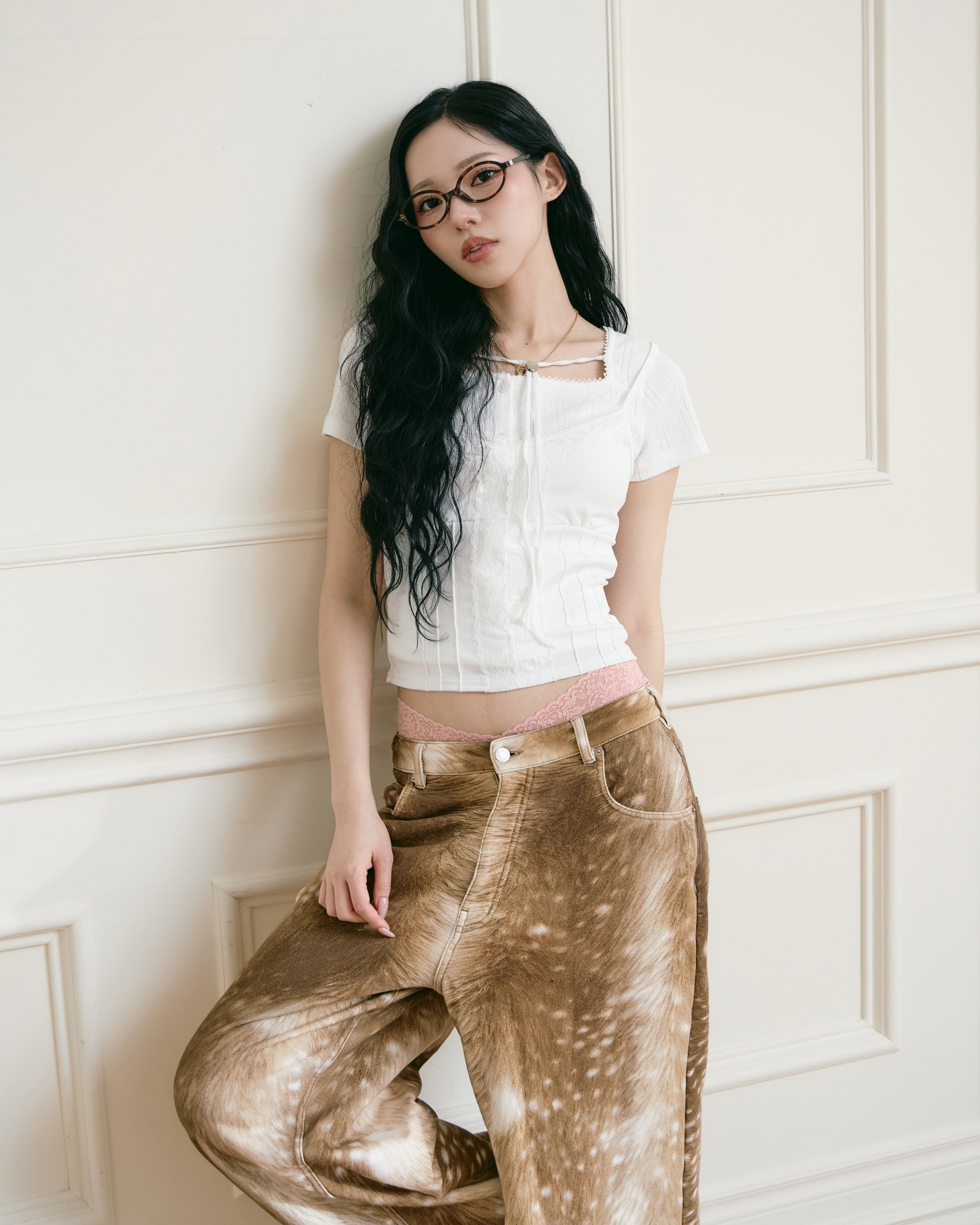 MODEL:170cm/COLOR:WHT/SIZE:F